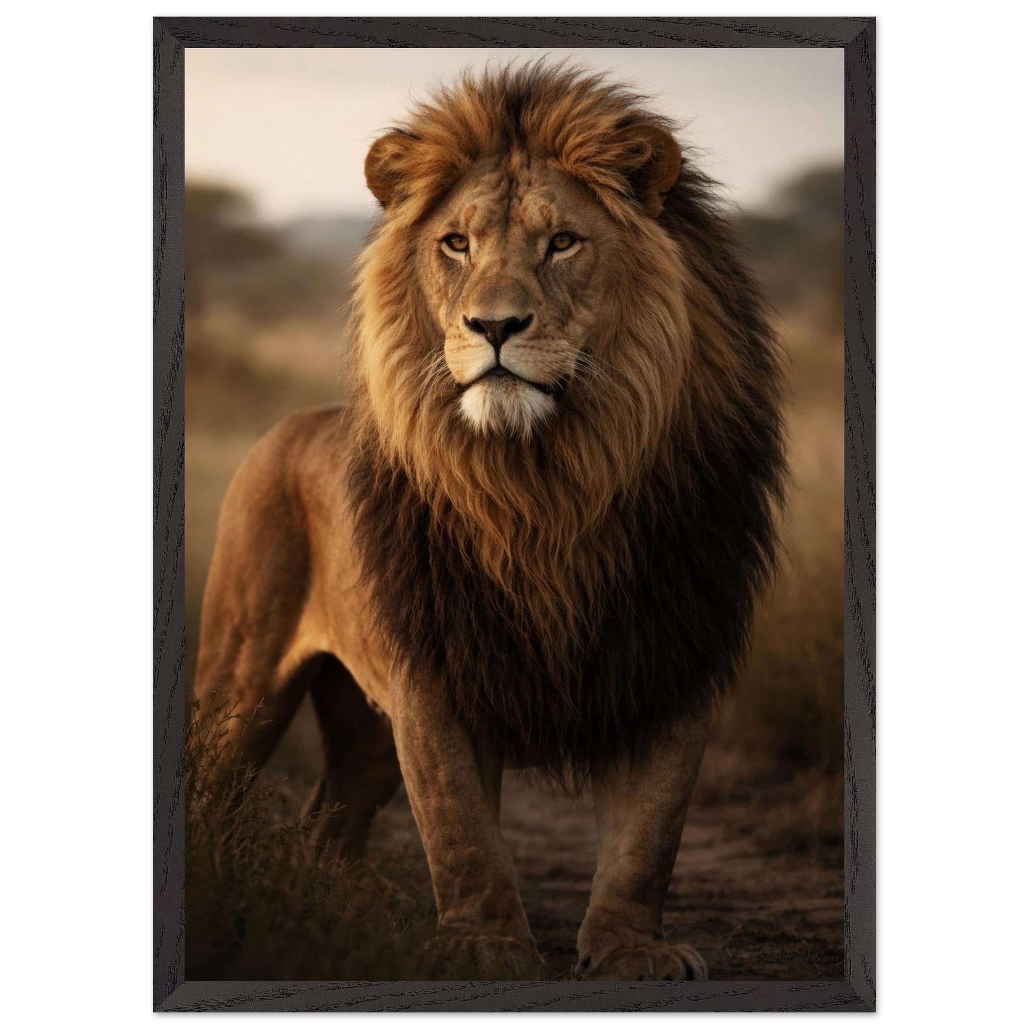 The Lion — Framed Fine Art Print — Premium Wooden Frame — alternate view 4 of 9