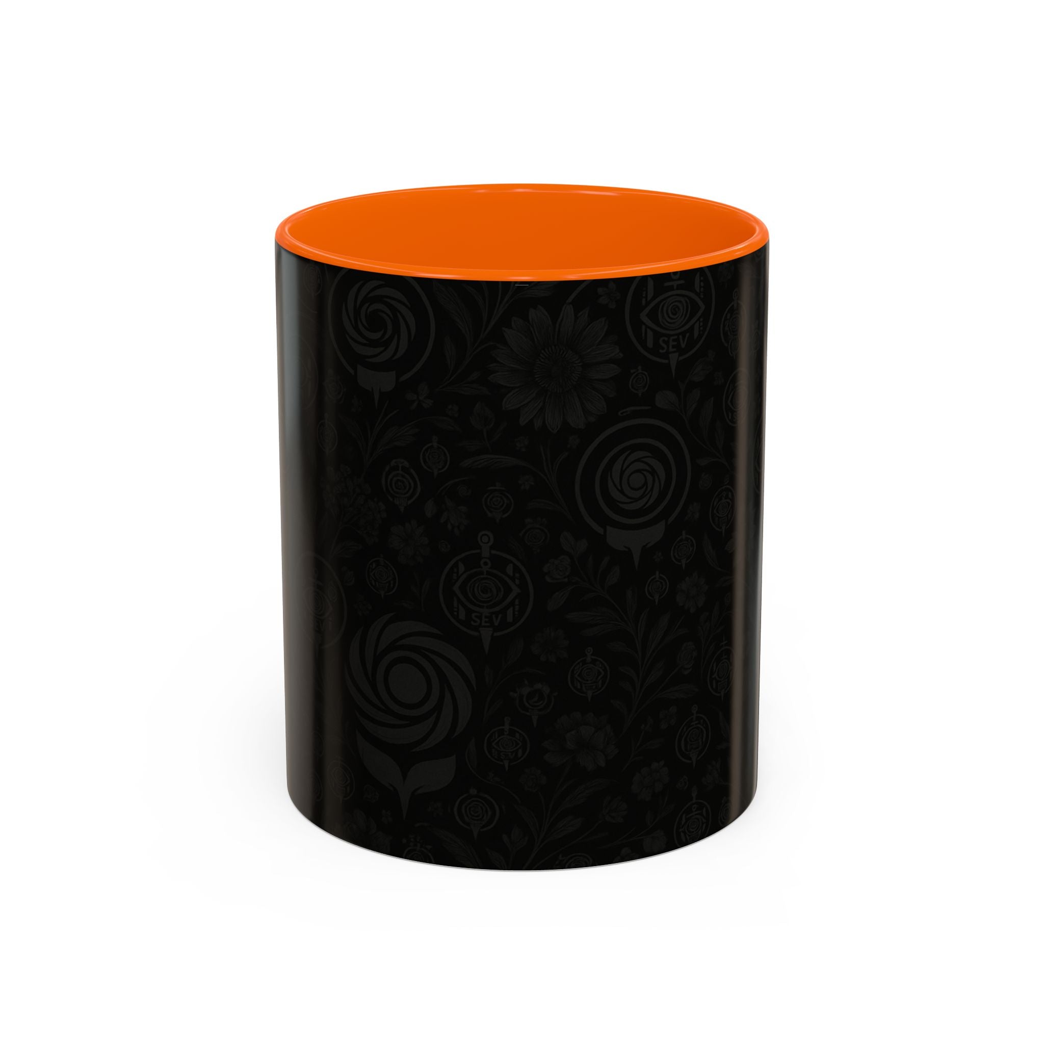 SEV ACCENT COFFEE MUG — COOL NOIR GRAPHITE FLORAL — alternate view 12 of 68