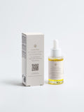 Natural Retinol Alternative Oil Serum — 30 ml glass dropper bottle with cream SEV Apothecary carton, The Face Composition, on a plain studio background.