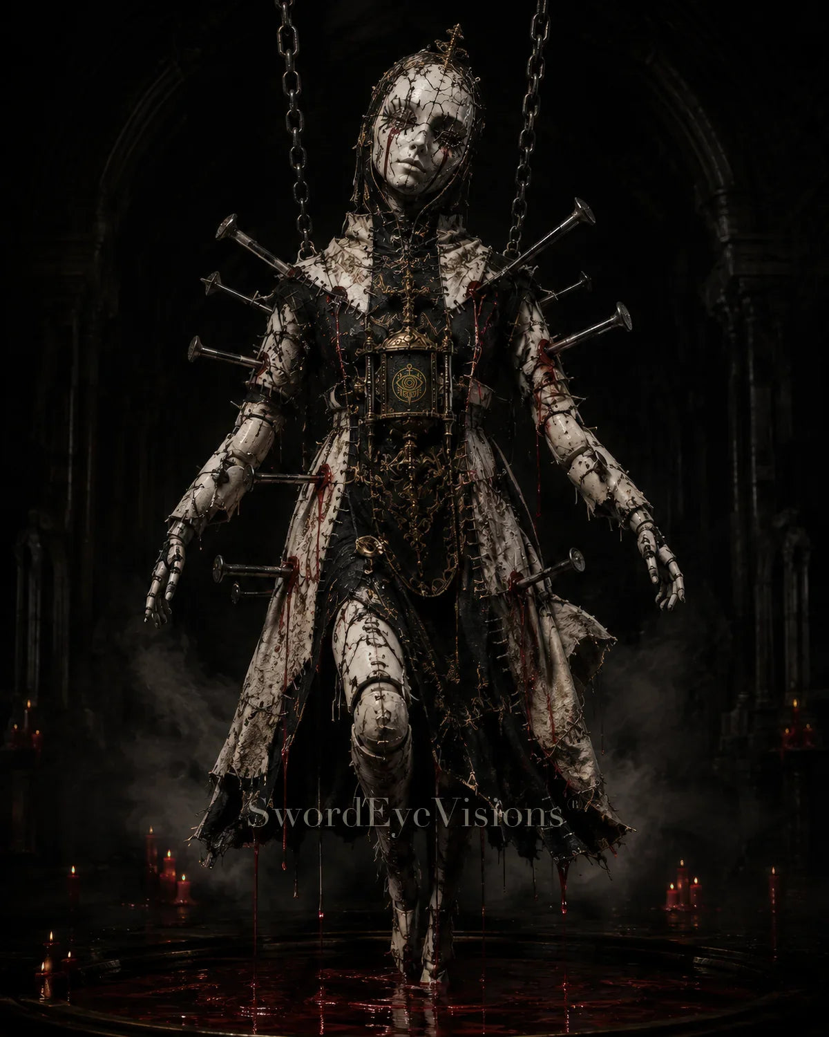 Crimson Reliquary — Poster Edition, protected web preview; watermark appears on display image only, not the supplied print