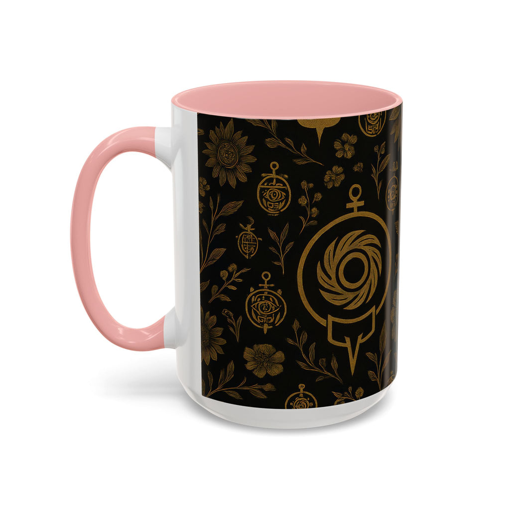 SEV ACCENT COFFEE MUG — NOIR GRAPHITE DEEP ANTIQUE GOLD FLORAL — alternate view 36 of 68