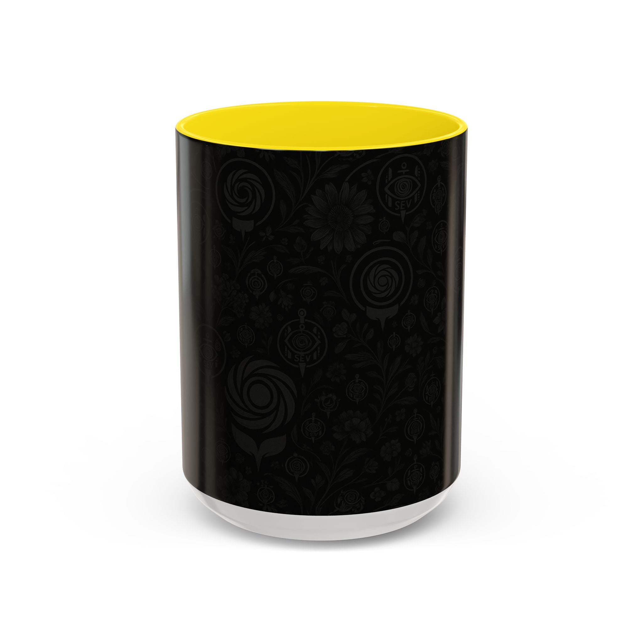 SEV ACCENT COFFEE MUG — COOL NOIR GRAPHITE FLORAL — alternate view 15 of 68