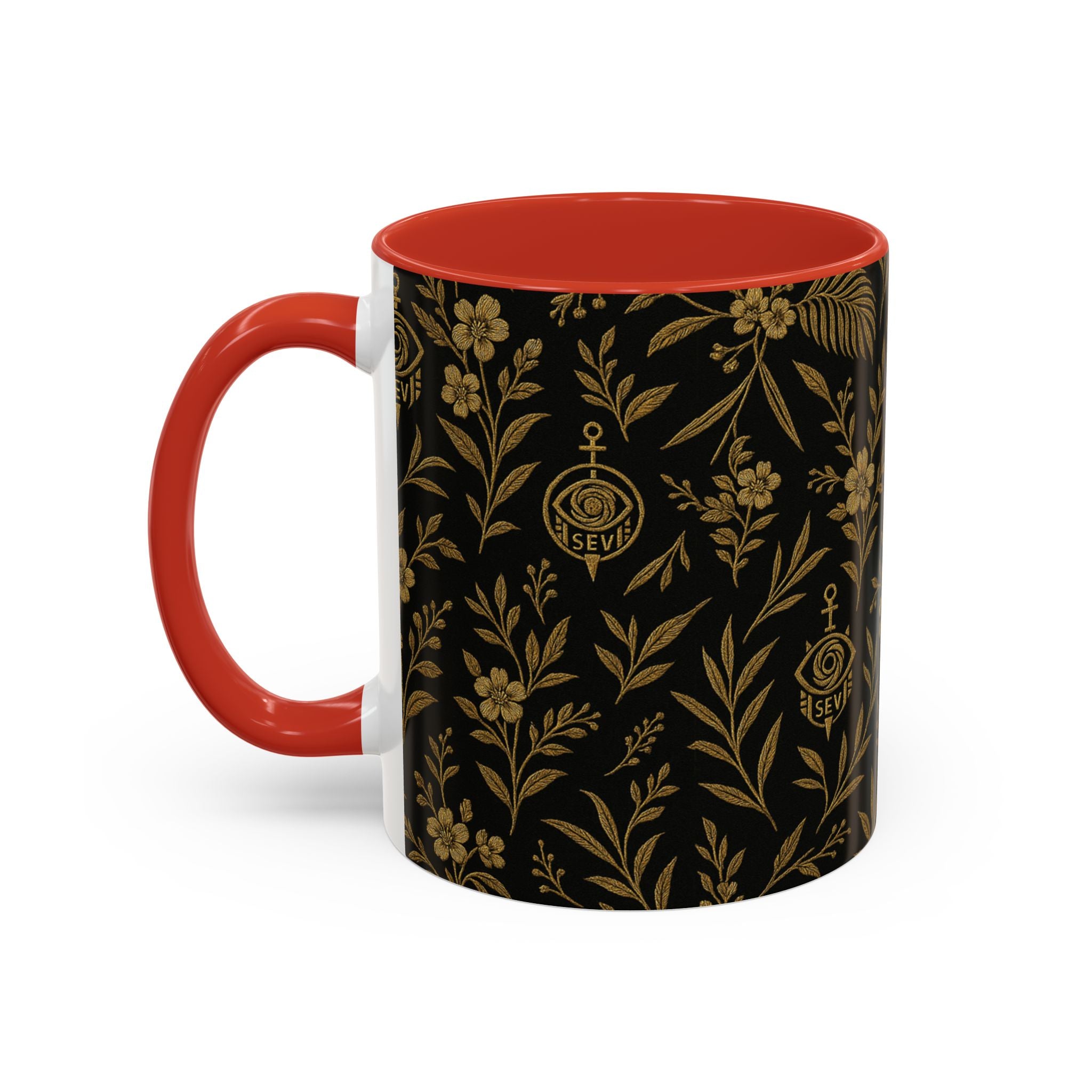 SEV ACCENT COFFEE MUG — TRUE NOIR RICH GOLD BOTANICAL — alternate view 27 of 68