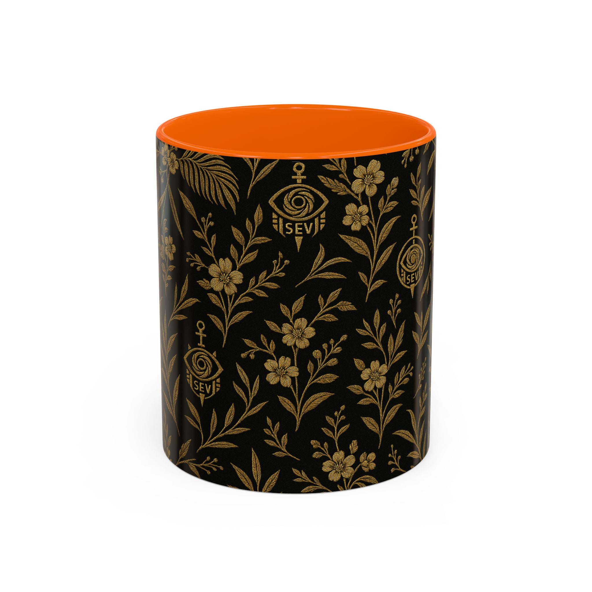 SEV ACCENT COFFEE MUG — TRUE NOIR RICH GOLD BOTANICAL — alternate view 12 of 68