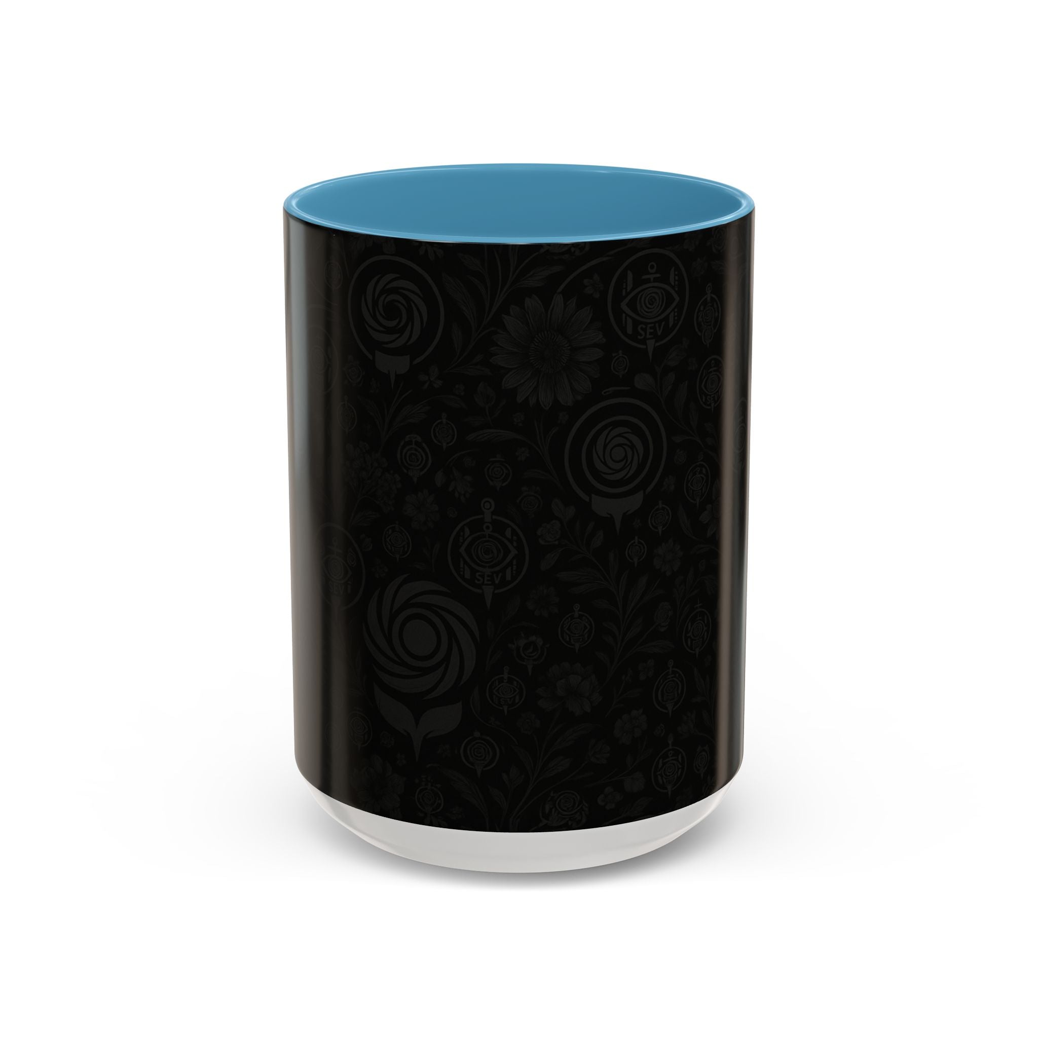 SEV ACCENT COFFEE MUG — COOL NOIR GRAPHITE FLORAL — alternate view 11 of 68