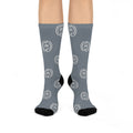 Winter Steel Grey Socks — SEV Grey Monogram — alternate view 1 of 4