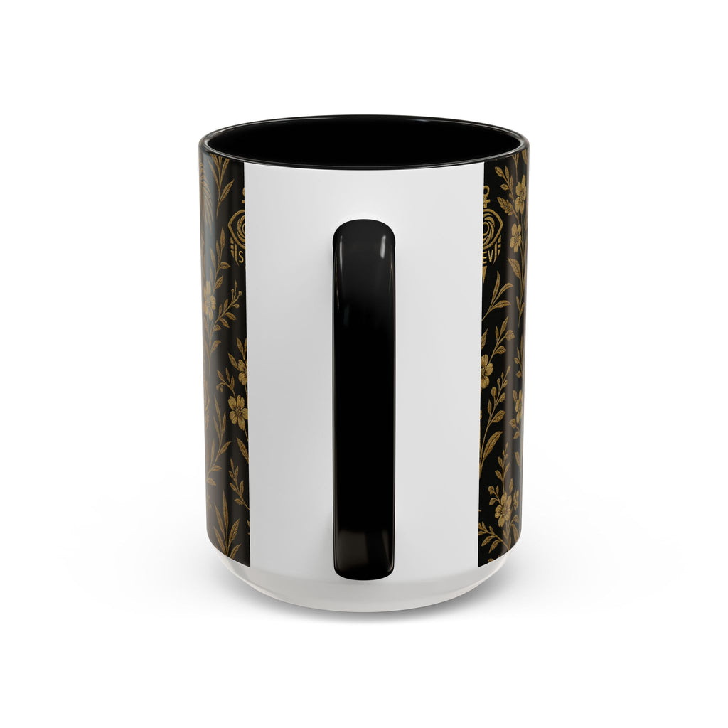 SEV ACCENT COFFEE MUG — TRUE NOIR RICH GOLD BOTANICAL — alternate view 31 of 68