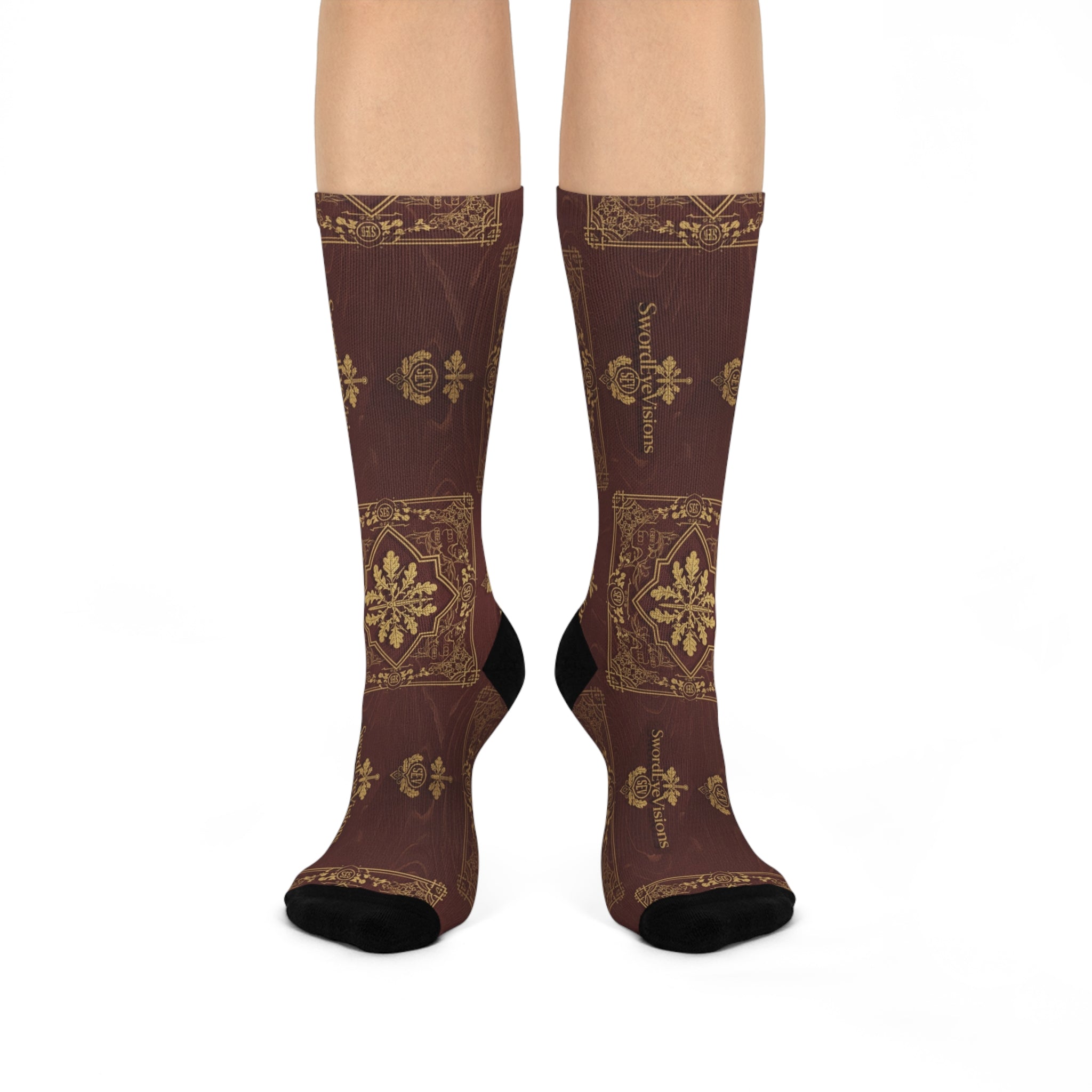 Imperial Burgundy Gold Socks — SEV Shadow Layer V2 — alternate view 1 of 4