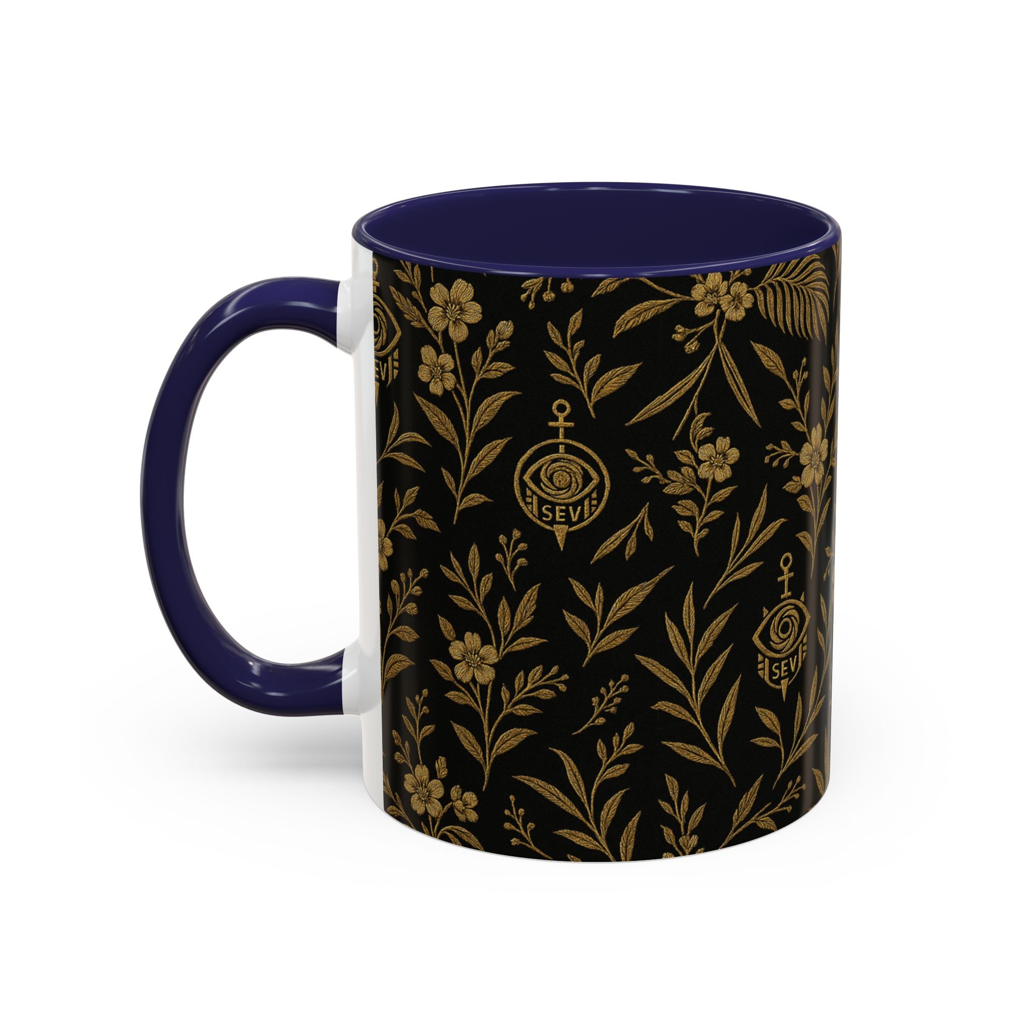 SEV ACCENT COFFEE MUG — TRUE NOIR RICH GOLD BOTANICAL — alternate view 21 of 68