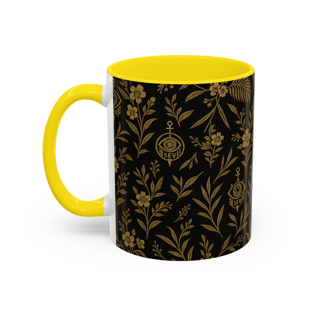 SEV ACCENT COFFEE MUG — TRUE NOIR RICH GOLD BOTANICAL — alternate view 51 of 68