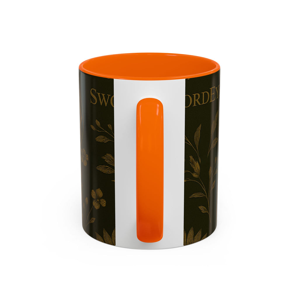 SEV ACCENT COFFEE MUG — DEEP OLIVE GOLD BOTANICAL — alternate view 49 of 68