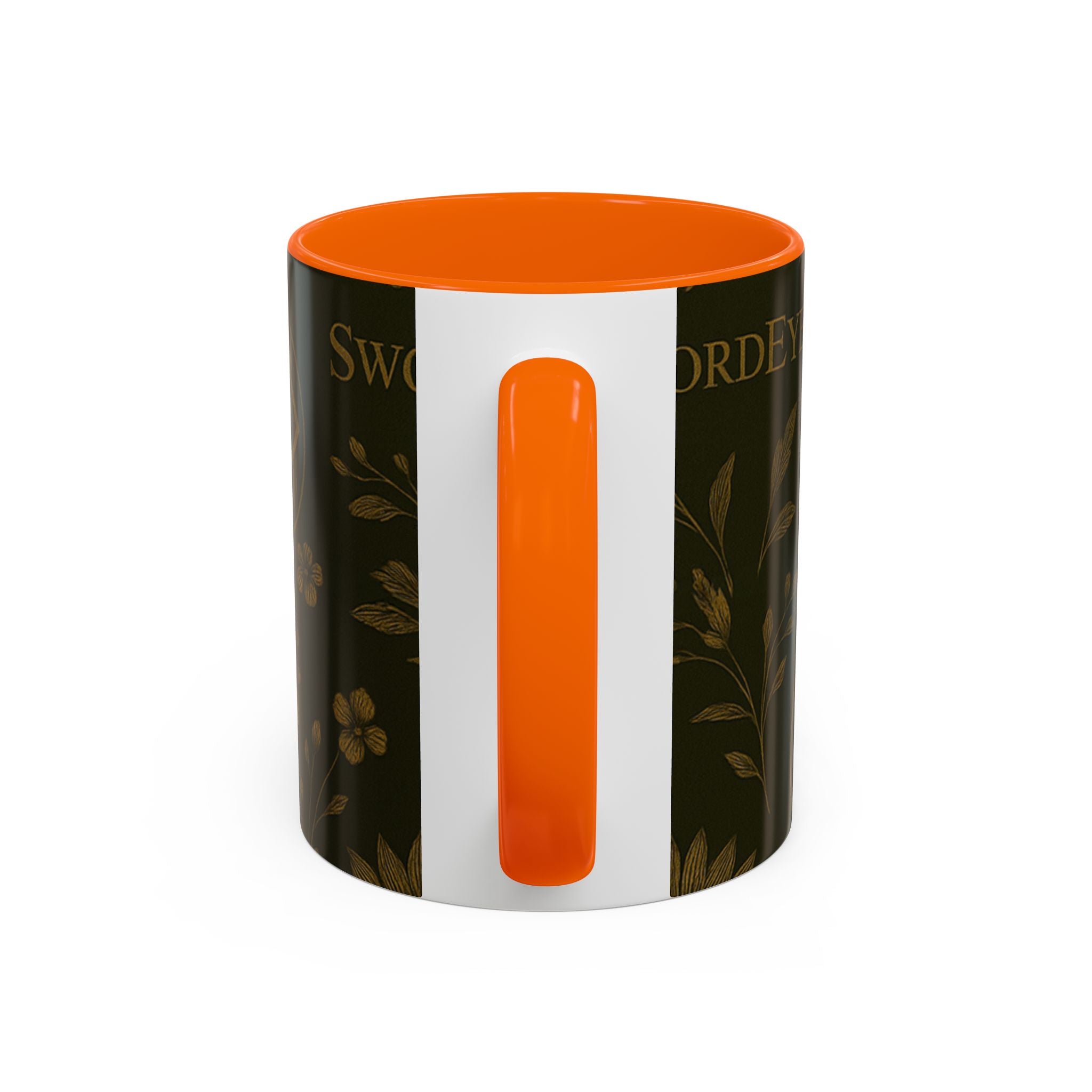SEV ACCENT COFFEE MUG — DEEP OLIVE GOLD BOTANICAL — alternate view 49 of 68