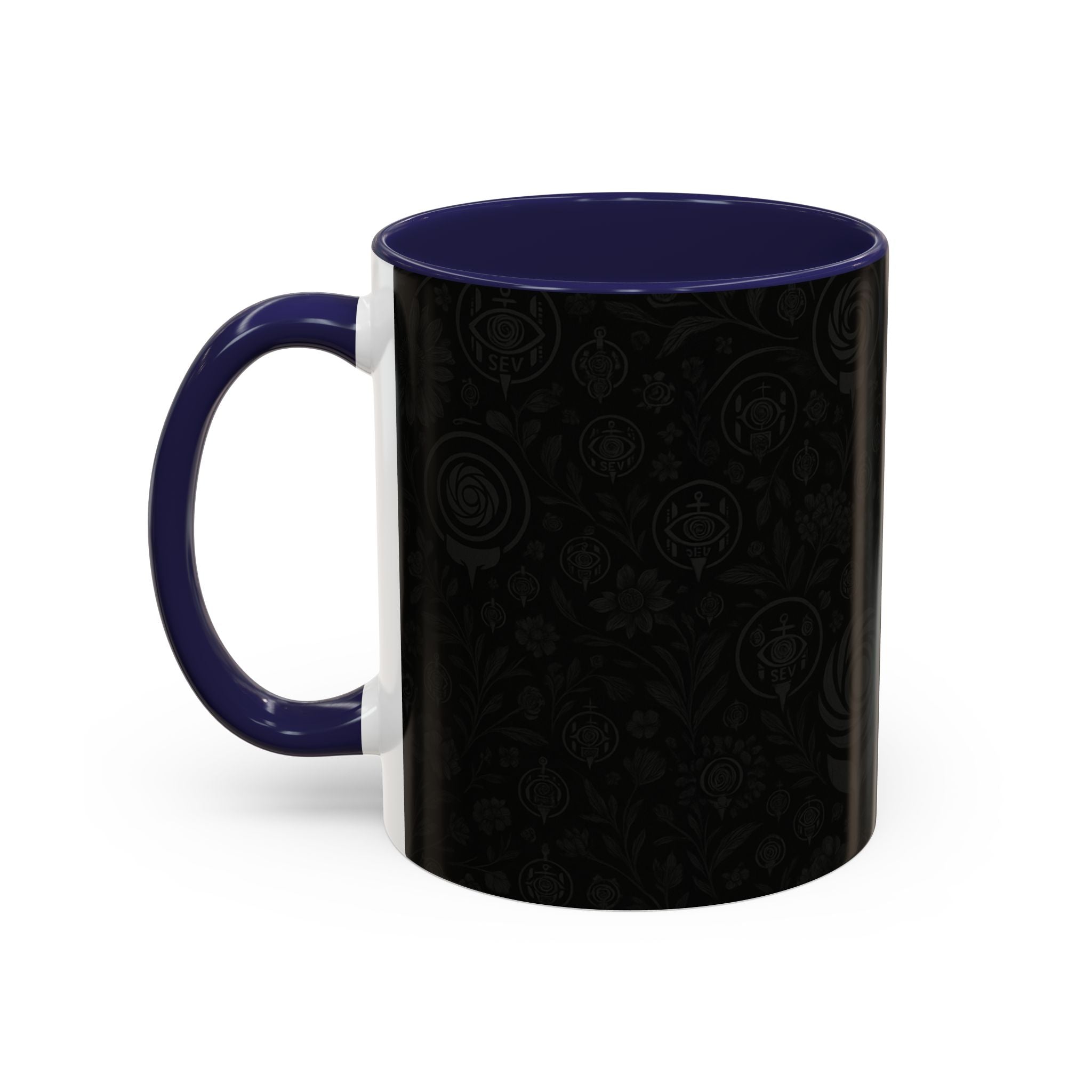 SEV ACCENT COFFEE MUG — COOL NOIR GRAPHITE FLORAL — alternate view 21 of 68