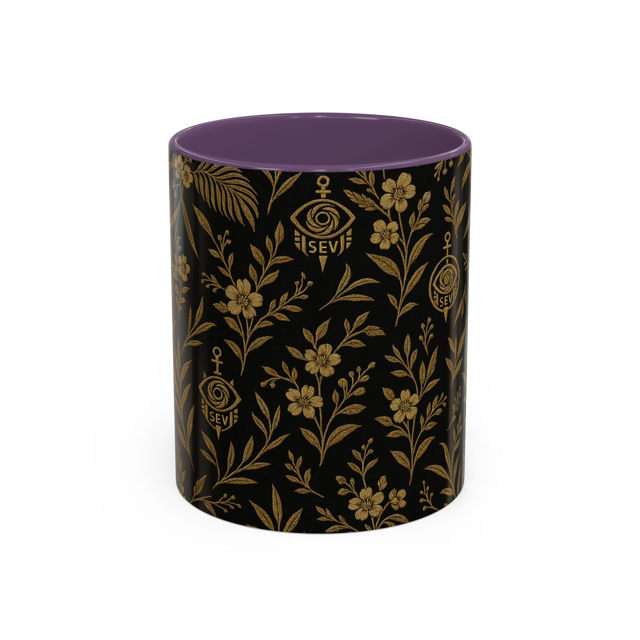 SEV ACCENT COFFEE MUG — TRUE NOIR RICH GOLD BOTANICAL — alternate view 17 of 68
