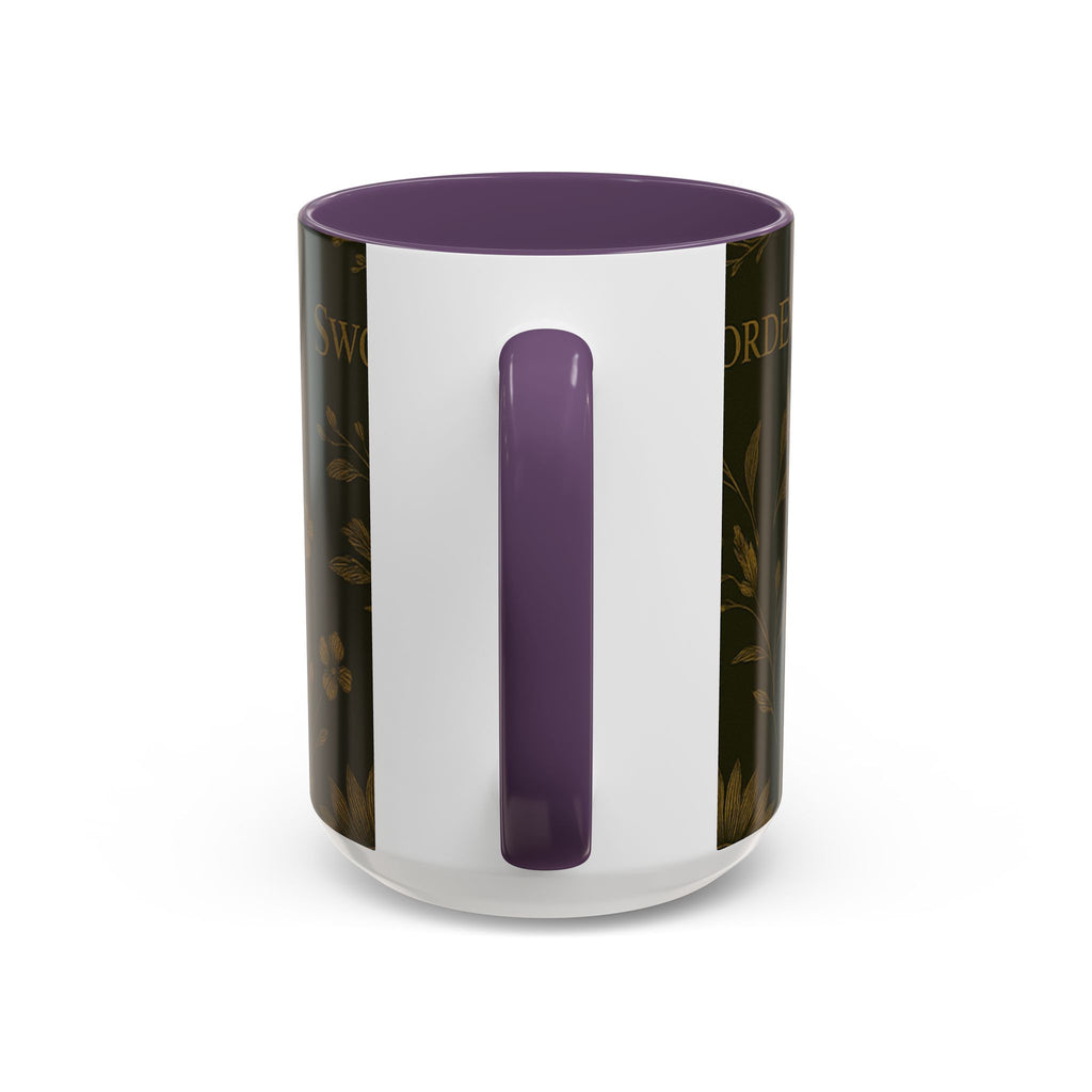 SEV ACCENT COFFEE MUG — DEEP OLIVE GOLD BOTANICAL — alternate view 67 of 68