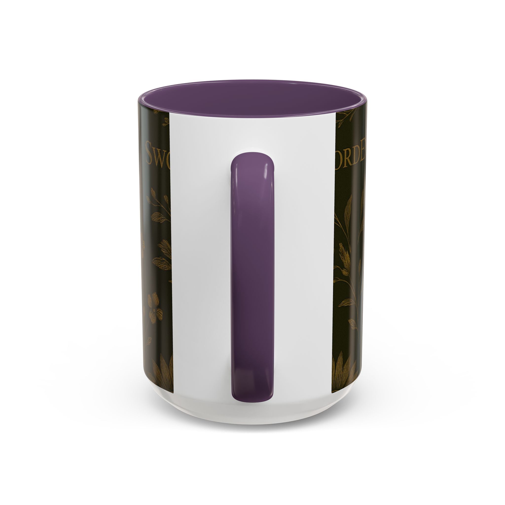 SEV ACCENT COFFEE MUG — DEEP OLIVE GOLD BOTANICAL — alternate view 67 of 68