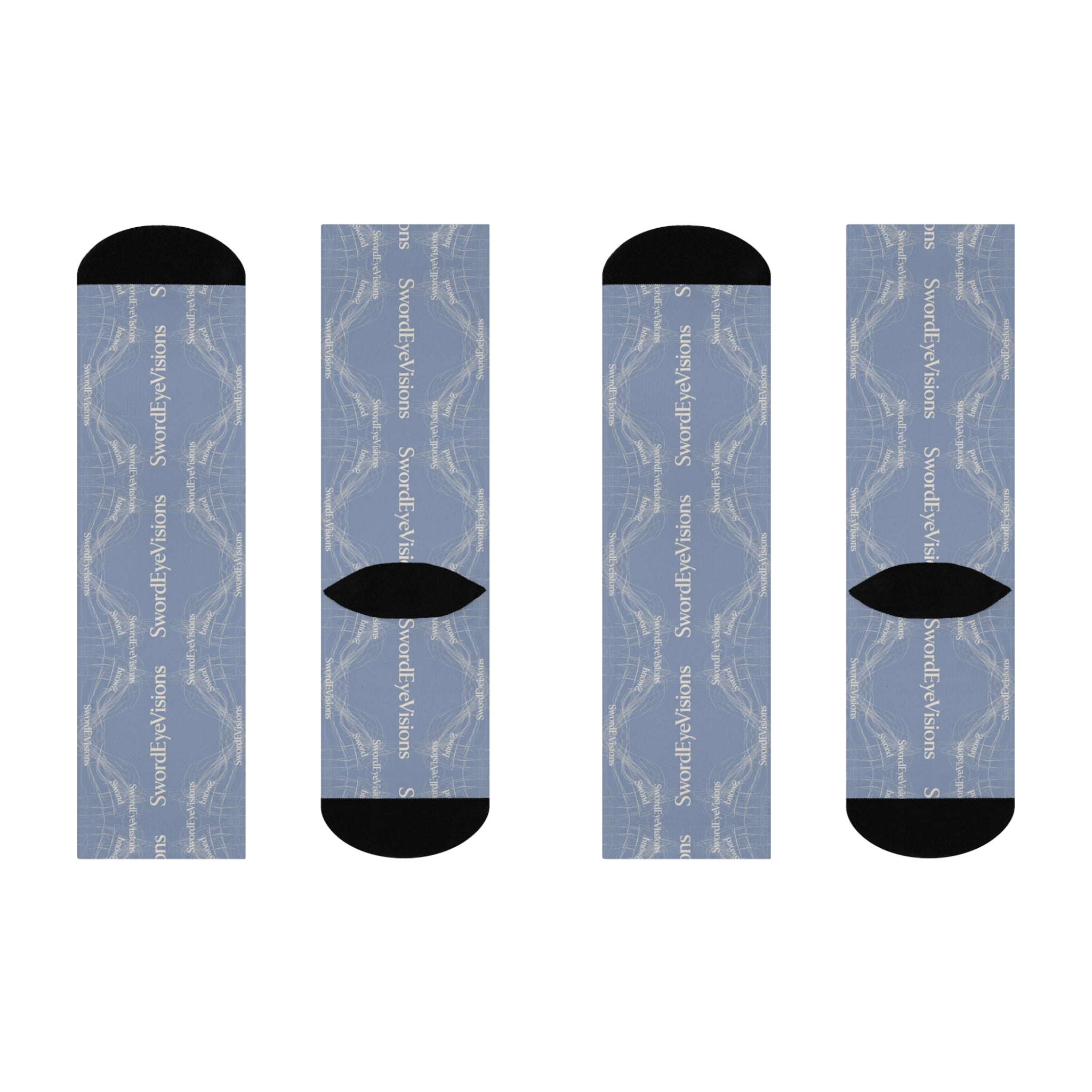 Refined Powder Sky Blue Socks — SEV Linear Weave — alternate view 3 of 4