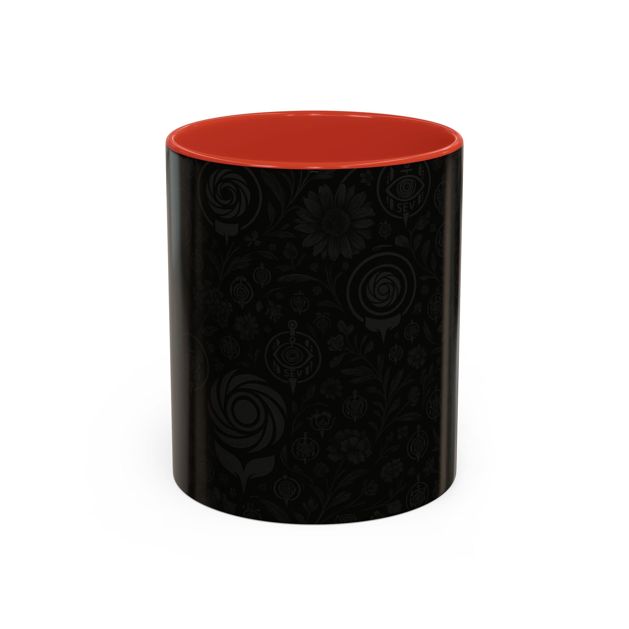 SEV ACCENT COFFEE MUG — COOL NOIR GRAPHITE FLORAL — alternate view 5 of 68