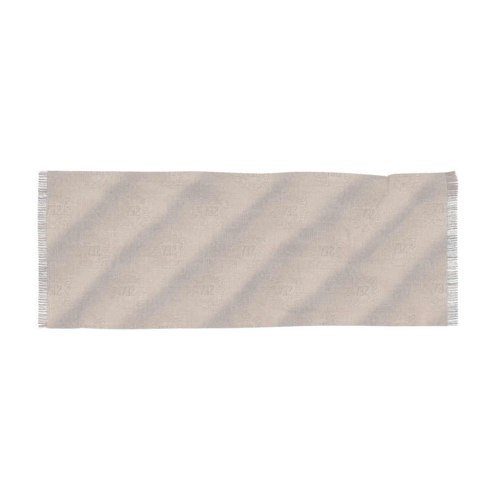 Refined Taupe Neutral Scarf — SEV Raised Relief V3 Pattern — alternate view 5 of 6