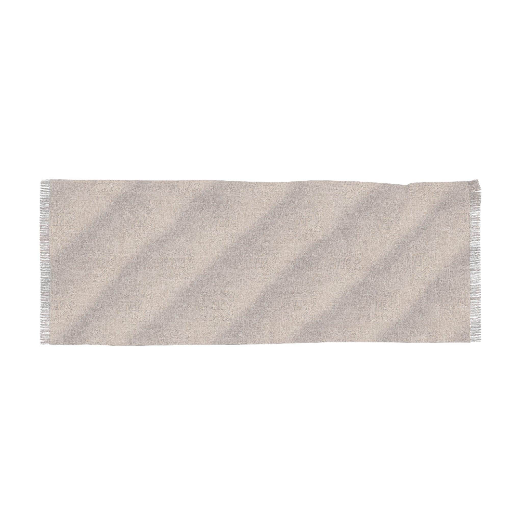 Refined Taupe Neutral Scarf — SEV Raised Relief V3 Pattern — alternate view 5 of 6