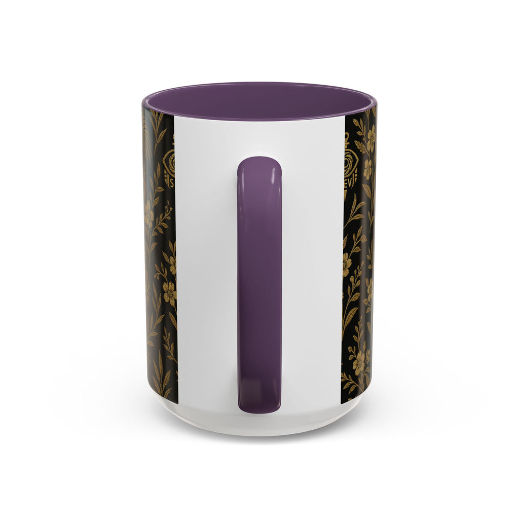 SEV ACCENT COFFEE MUG — TRUE NOIR RICH GOLD BOTANICAL — alternate view 67 of 68