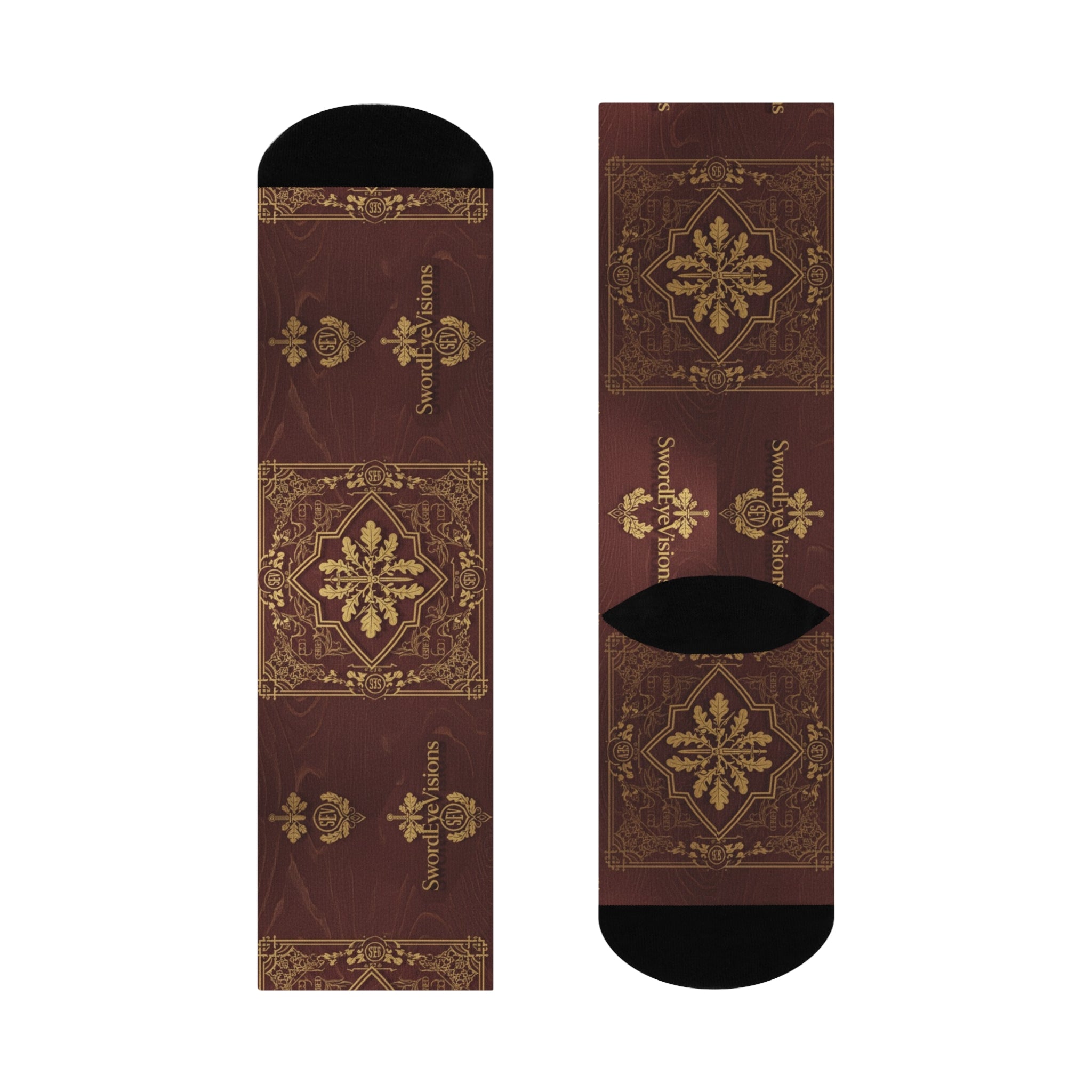 Imperial Burgundy Gold Socks — SEV Shadow Layer V2 — alternate view 4 of 4