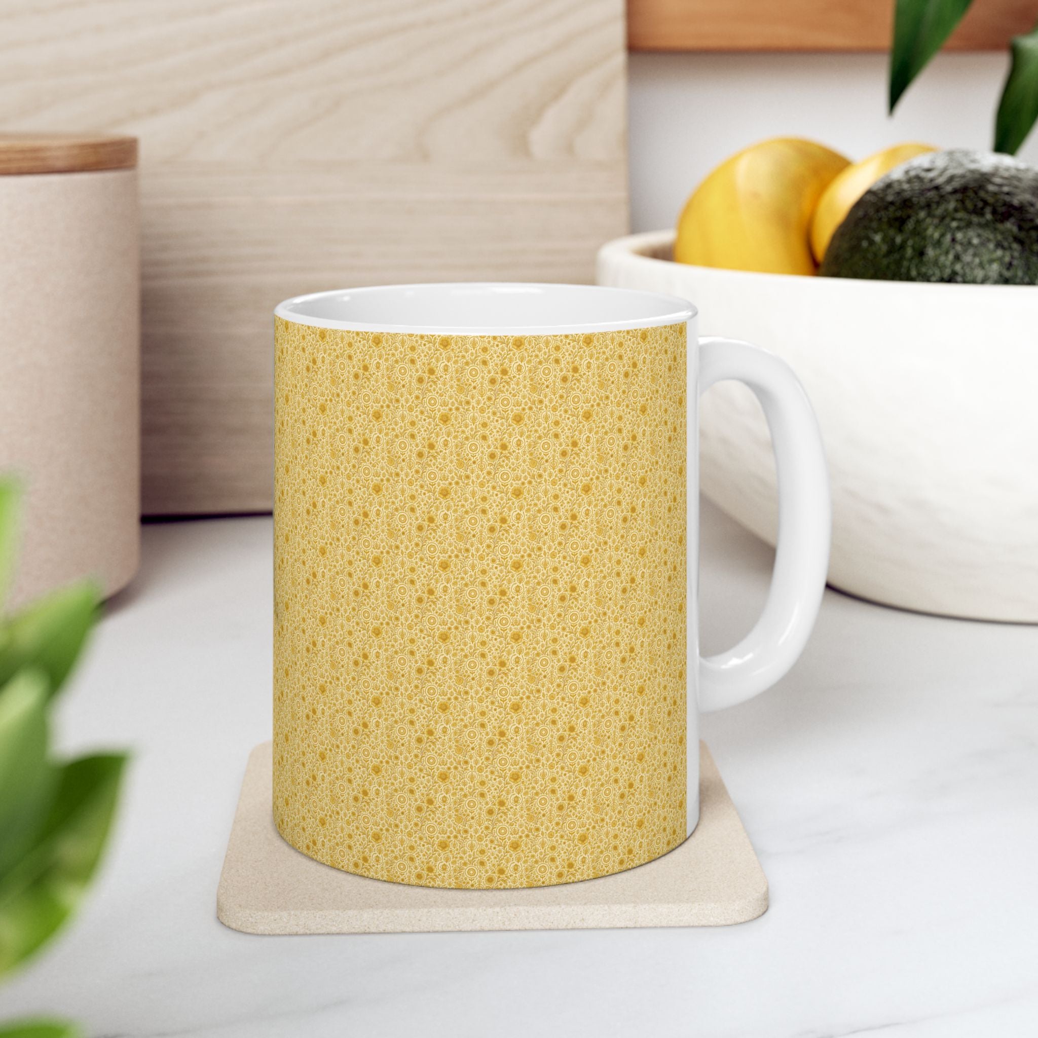 SEV CERAMIC MUG — GOLDCREAM FLORAL — alternate view 2 of 7