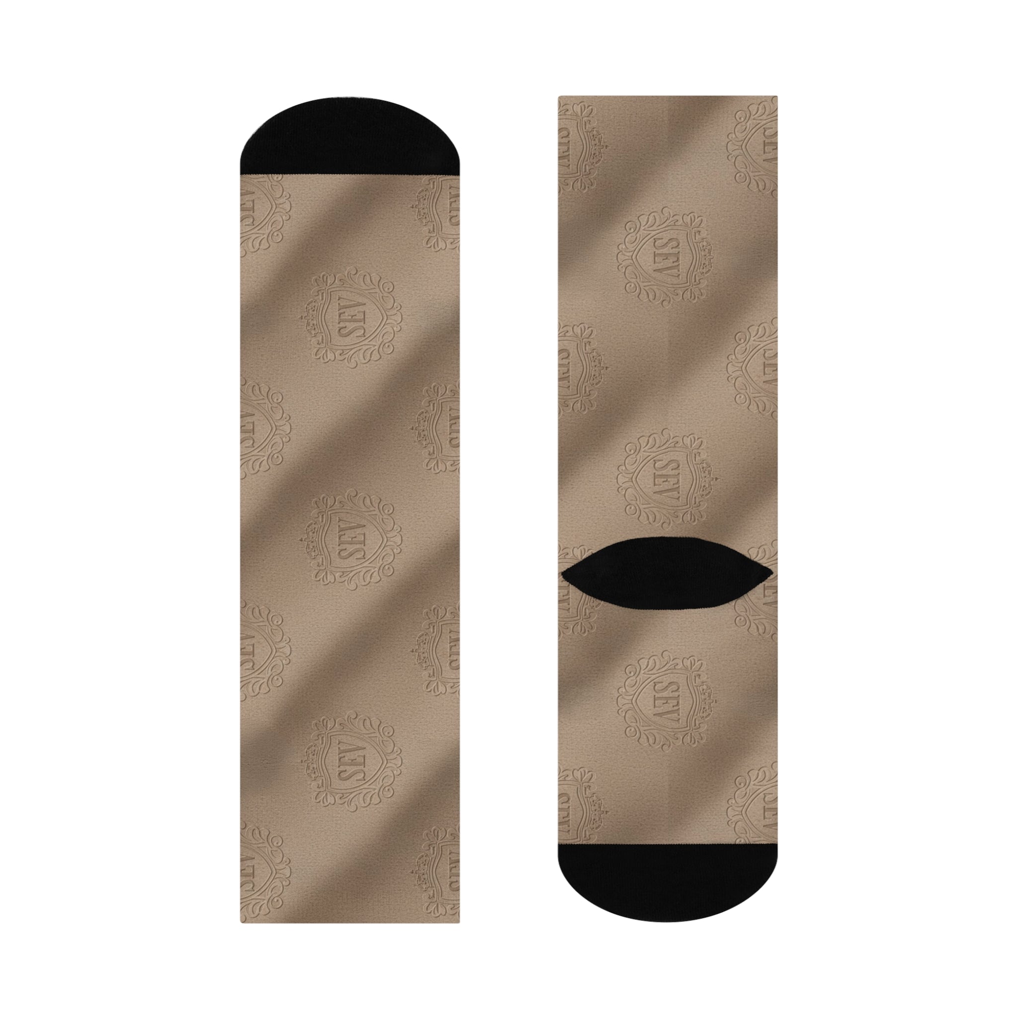 Refined Taupe Neutral Socks — SEV Raised Relief V3 — alternate view 4 of 4