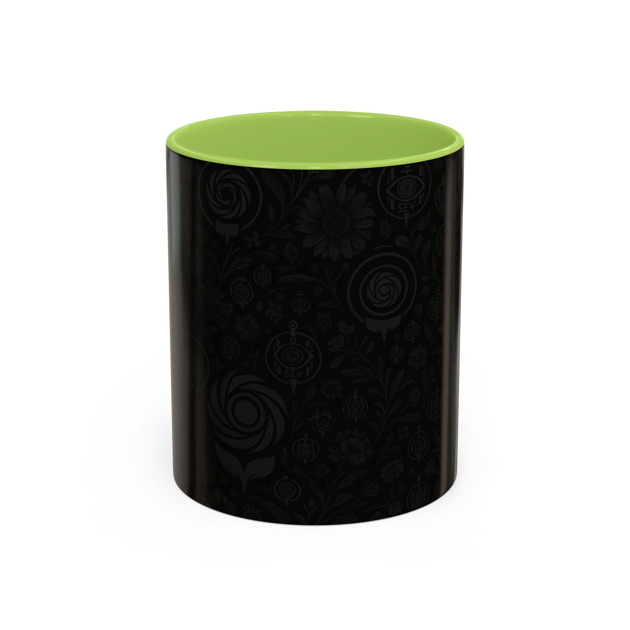 SEV ACCENT COFFEE MUG — COOL NOIR GRAPHITE FLORAL — alternate view 16 of 68