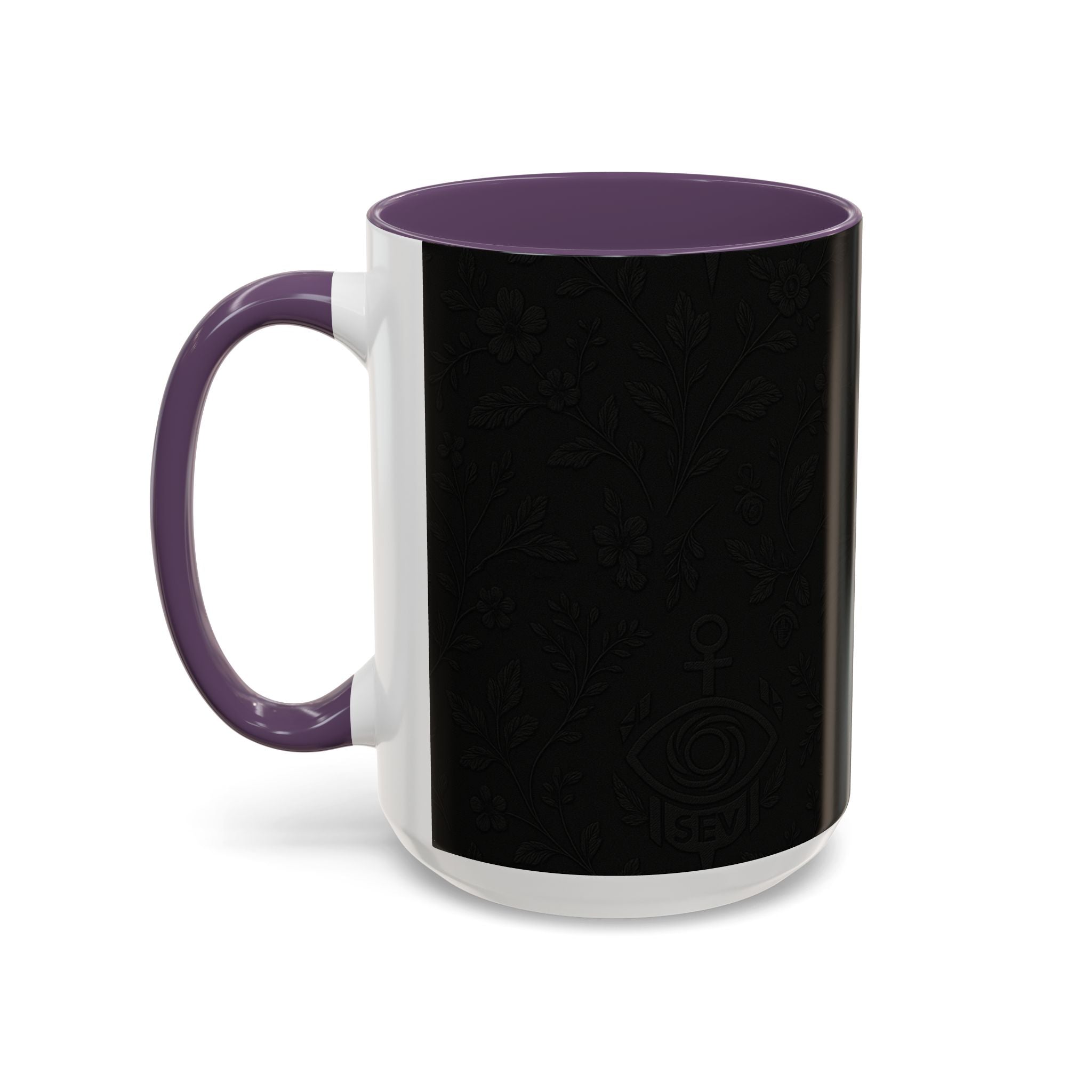 SEV ACCENT COFFEE MUG — NOIR GRAPHITE SUBTLE BOTANICAL — alternate view 66 of 68