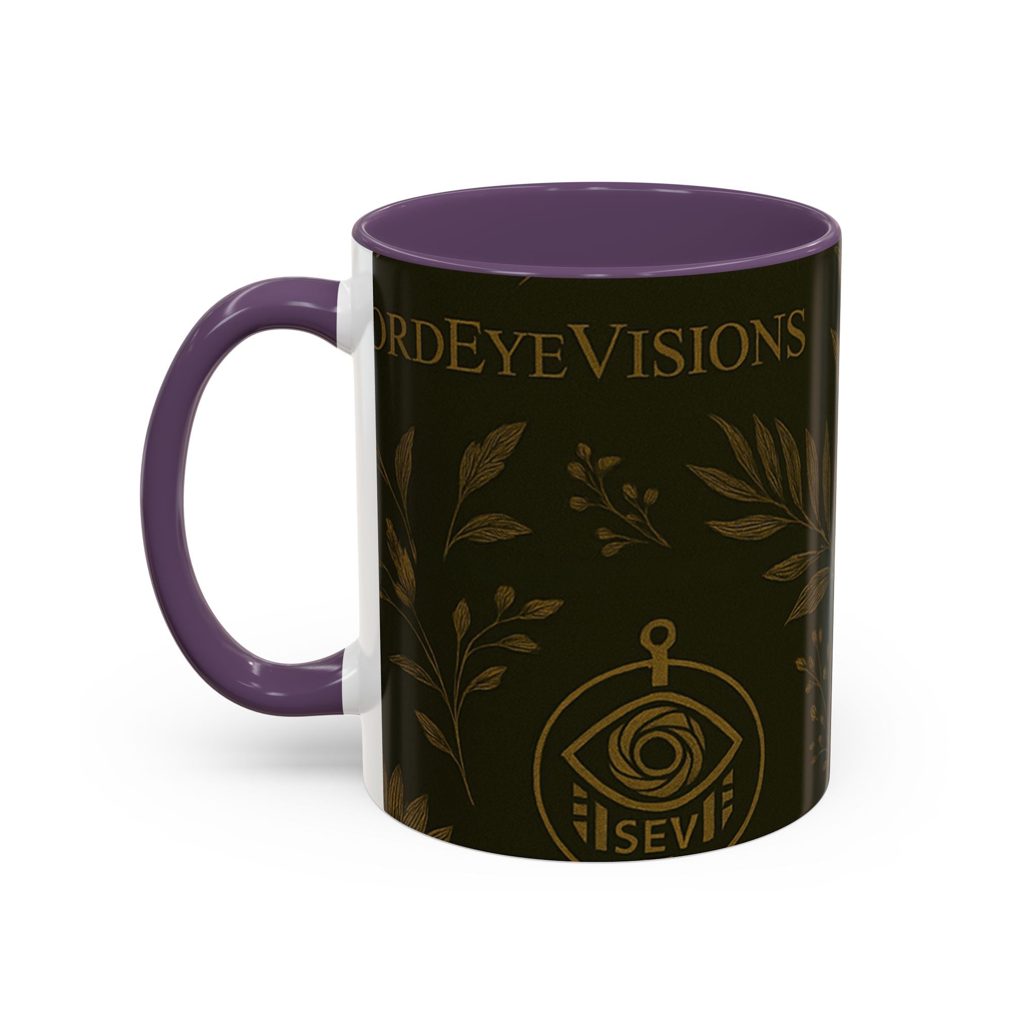 SEV ACCENT COFFEE MUG — DEEP OLIVE GOLD BOTANICAL — alternate view 63 of 68