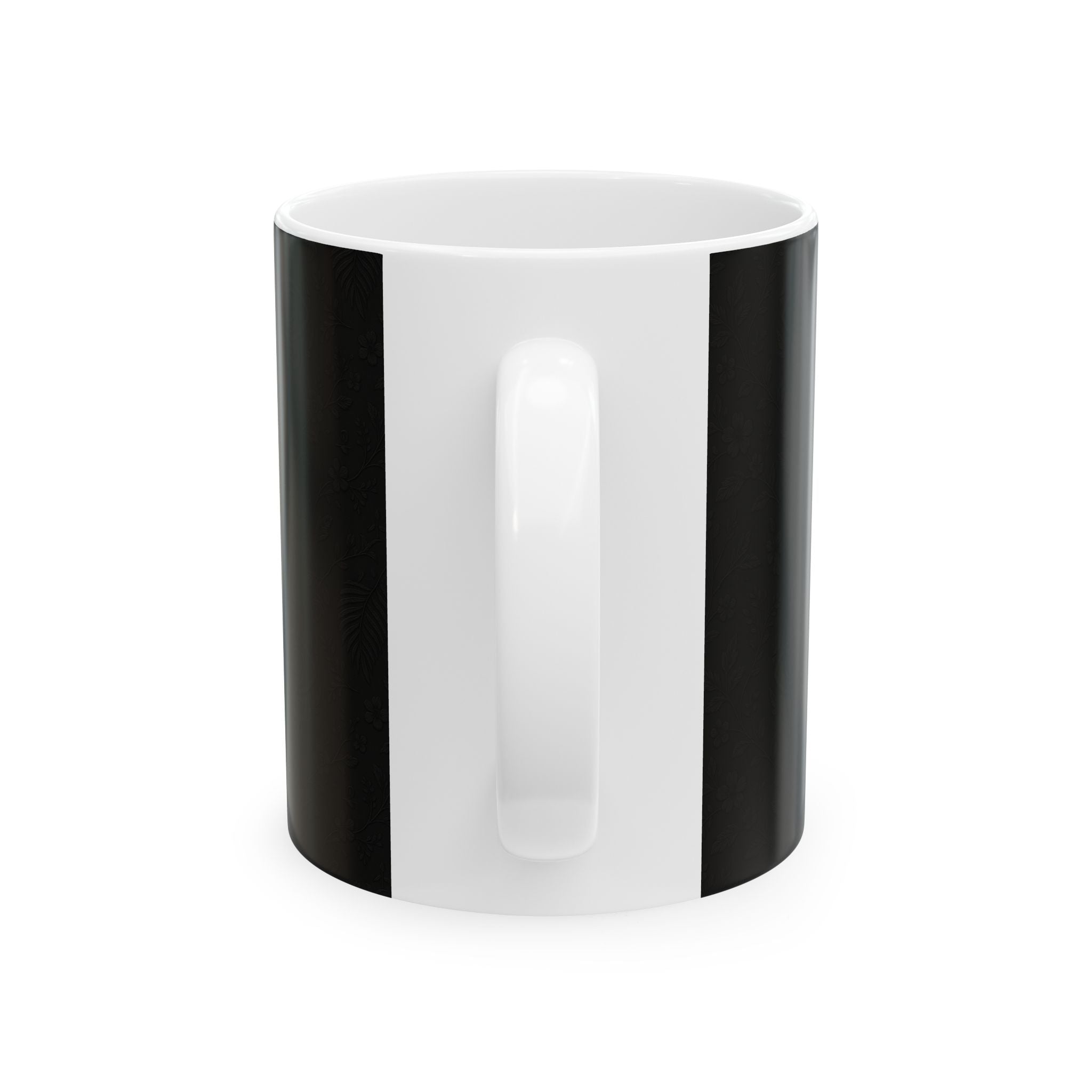 SEV CERAMIC MUG — NOIR GRAPHITE SUBTLE BOTANICAL — alternate view 4 of 7