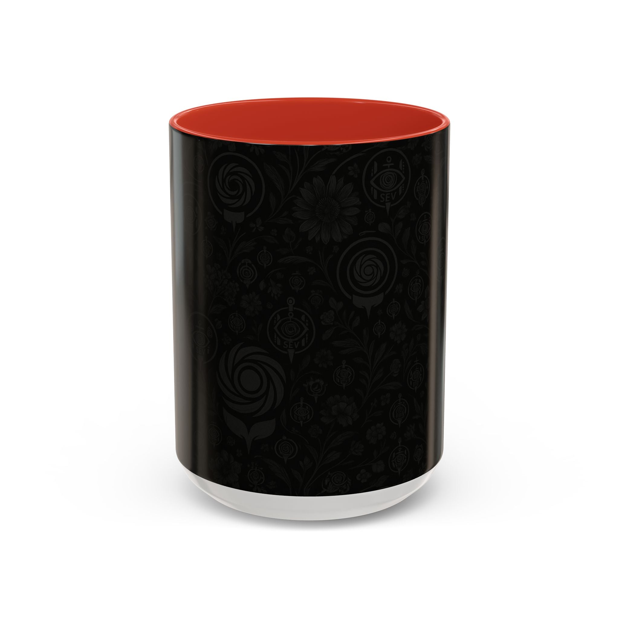SEV ACCENT COFFEE MUG — COOL NOIR GRAPHITE FLORAL — alternate view 9 of 68