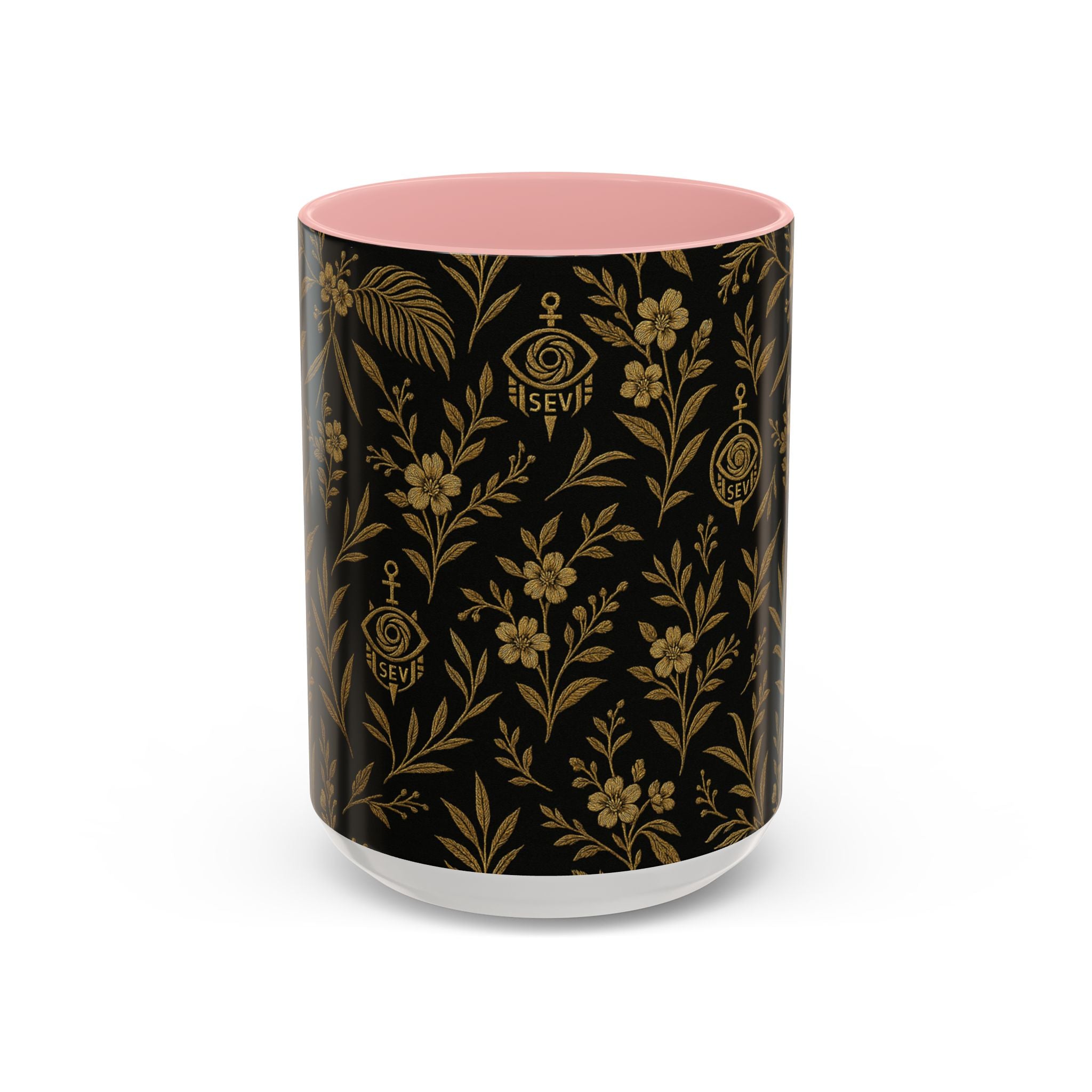 SEV ACCENT COFFEE MUG — TRUE NOIR RICH GOLD BOTANICAL — alternate view 8 of 68