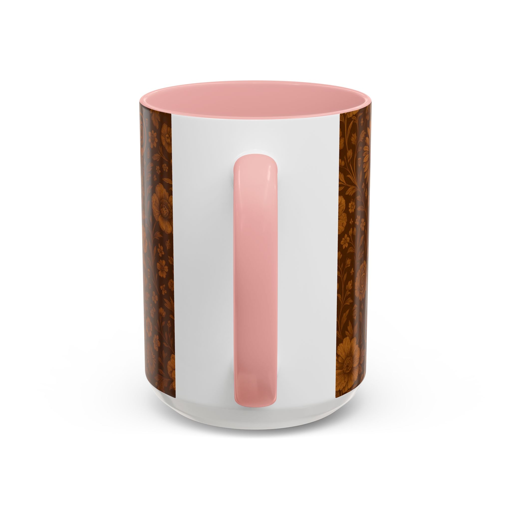 SEV ACCENT COFFEE MUG — BURNT SIENNA OCHRE FLORAL — alternate view 37 of 68