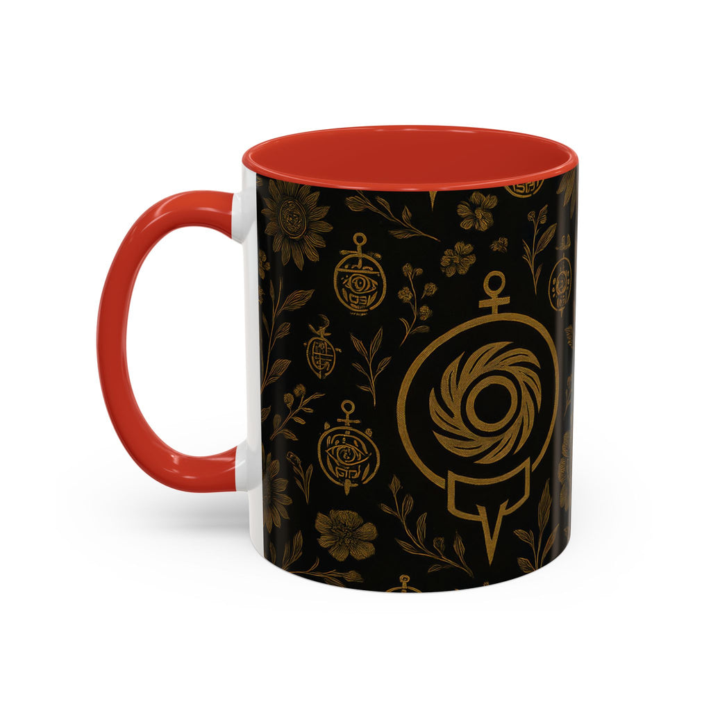 SEV ACCENT COFFEE MUG — NOIR GRAPHITE DEEP ANTIQUE GOLD FLORAL — alternate view 27 of 68