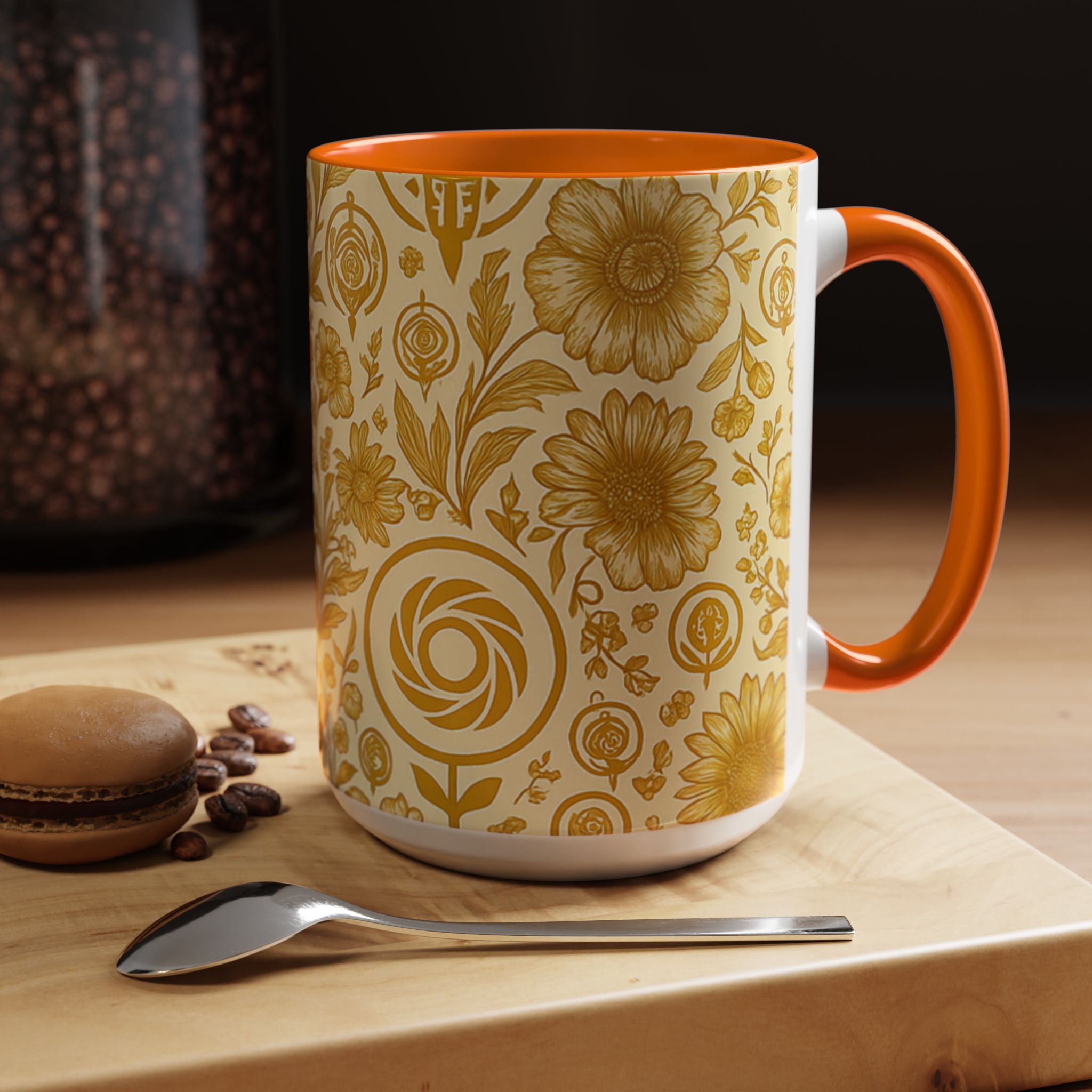SEV ACCENT COFFEE MUG — GOLDCREAM FLORAL — alternate view 56 of 68