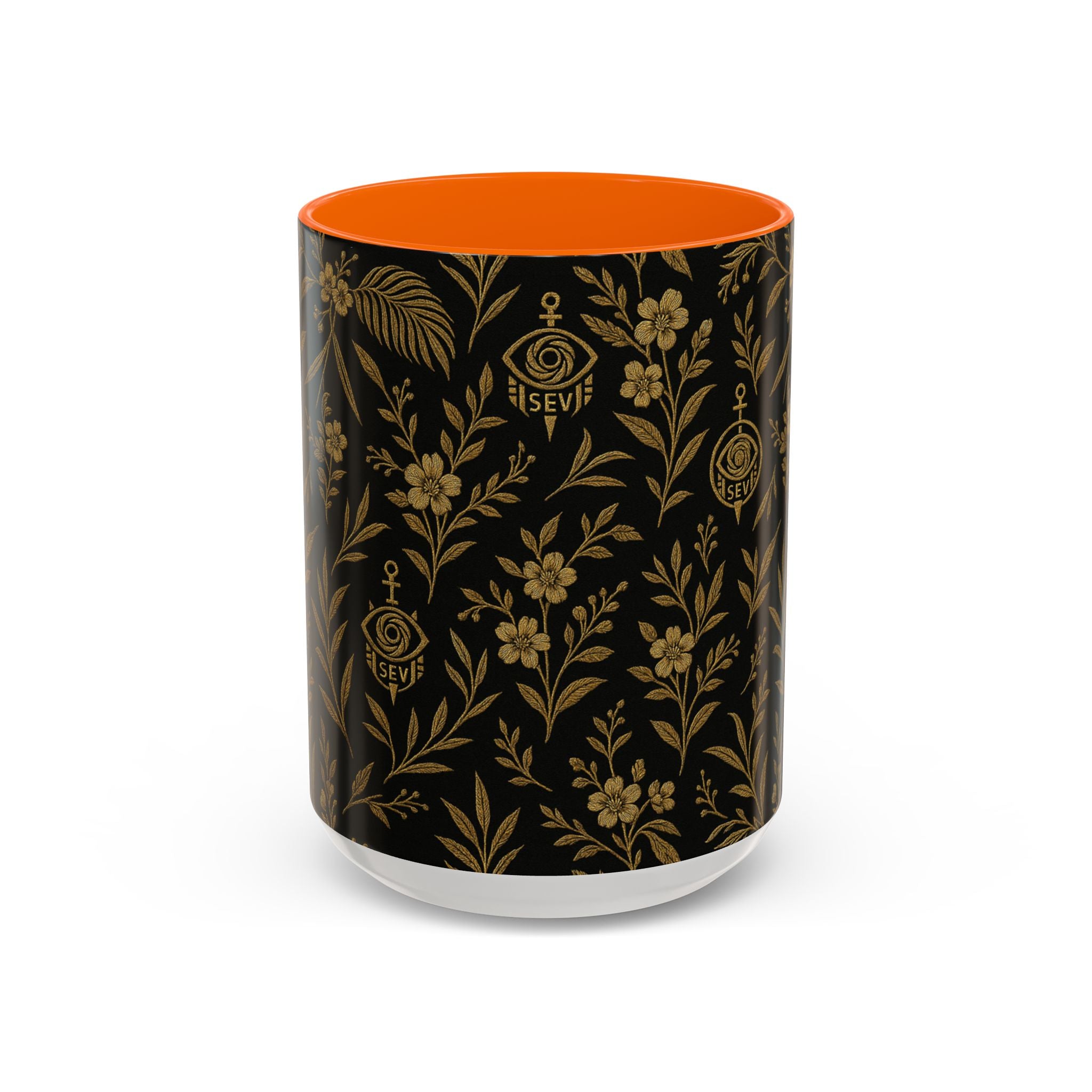 SEV ACCENT COFFEE MUG — TRUE NOIR RICH GOLD BOTANICAL — alternate view 14 of 68