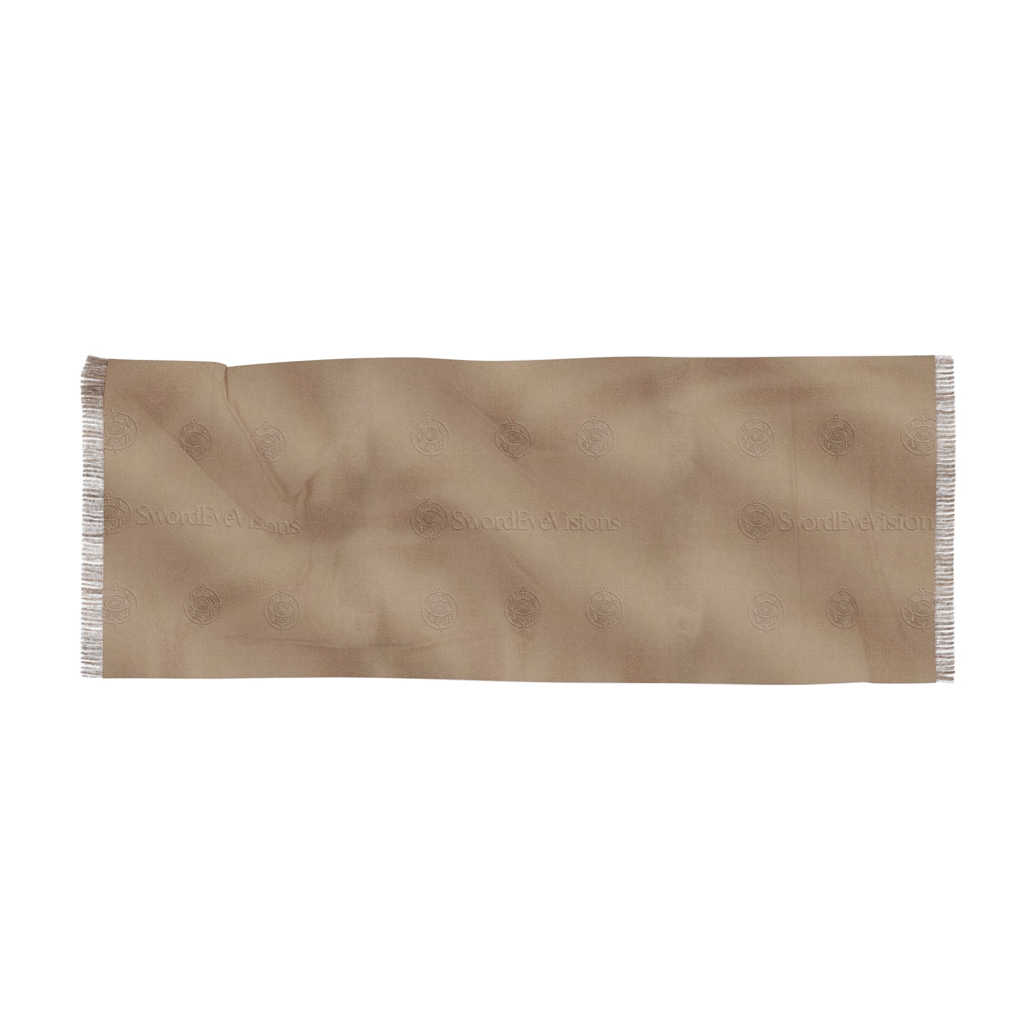 Refined Taupe Neutral Scarf — SEV Raised Relief Pattern — alternate view 2 of 6