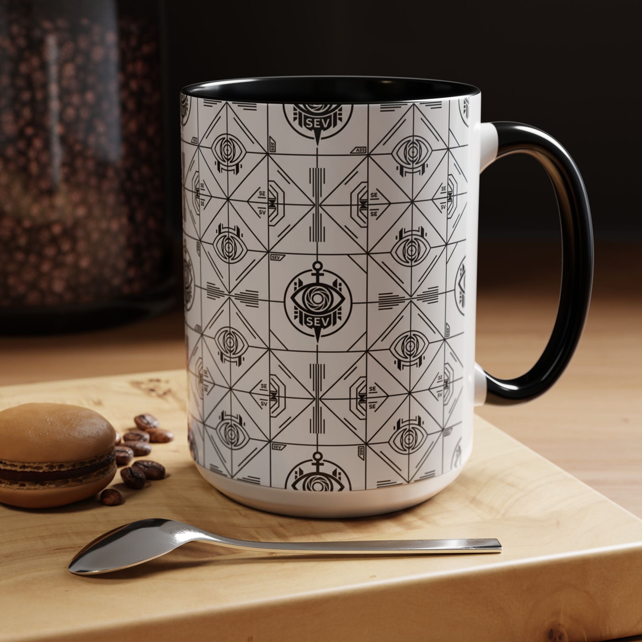 SEV ACCENT COFFEE MUG — PRECISION MONO BLACK — alternate view 32 of 68