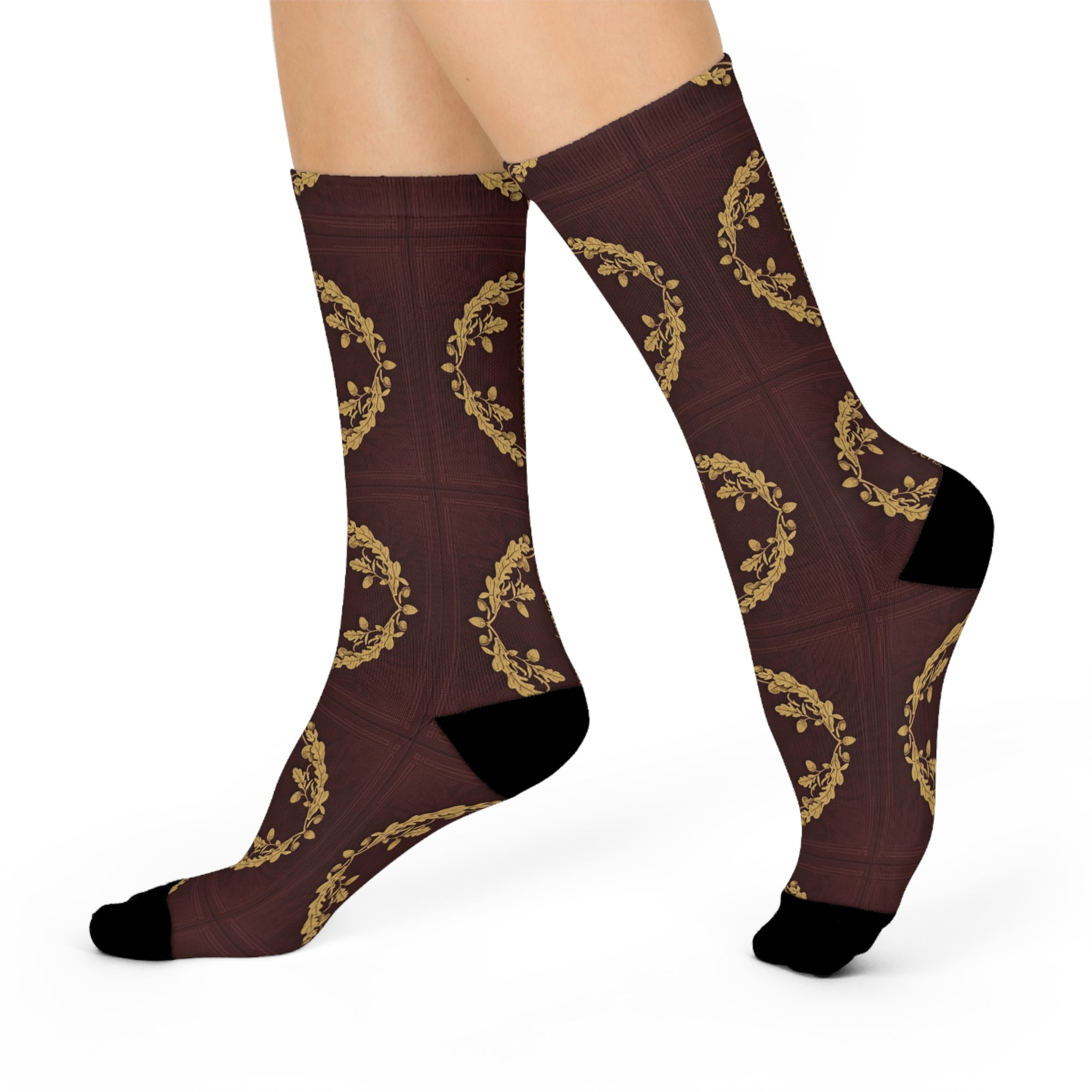 Imperial Burgundy Gold Socks — SEV Shadow Layer V1 — alternate view 2 of 4