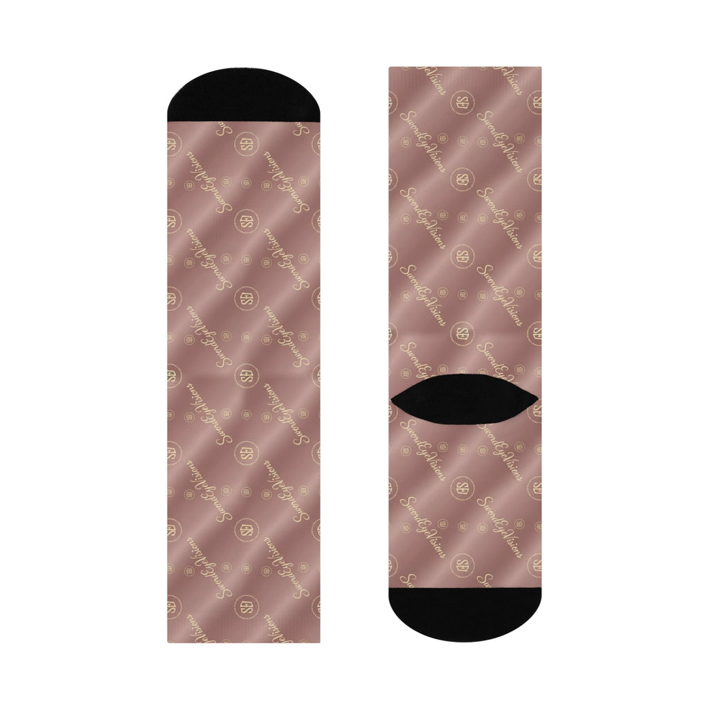 Atelier Rose Blush Socks — SEV Dot Monogram — alternate view 4 of 4