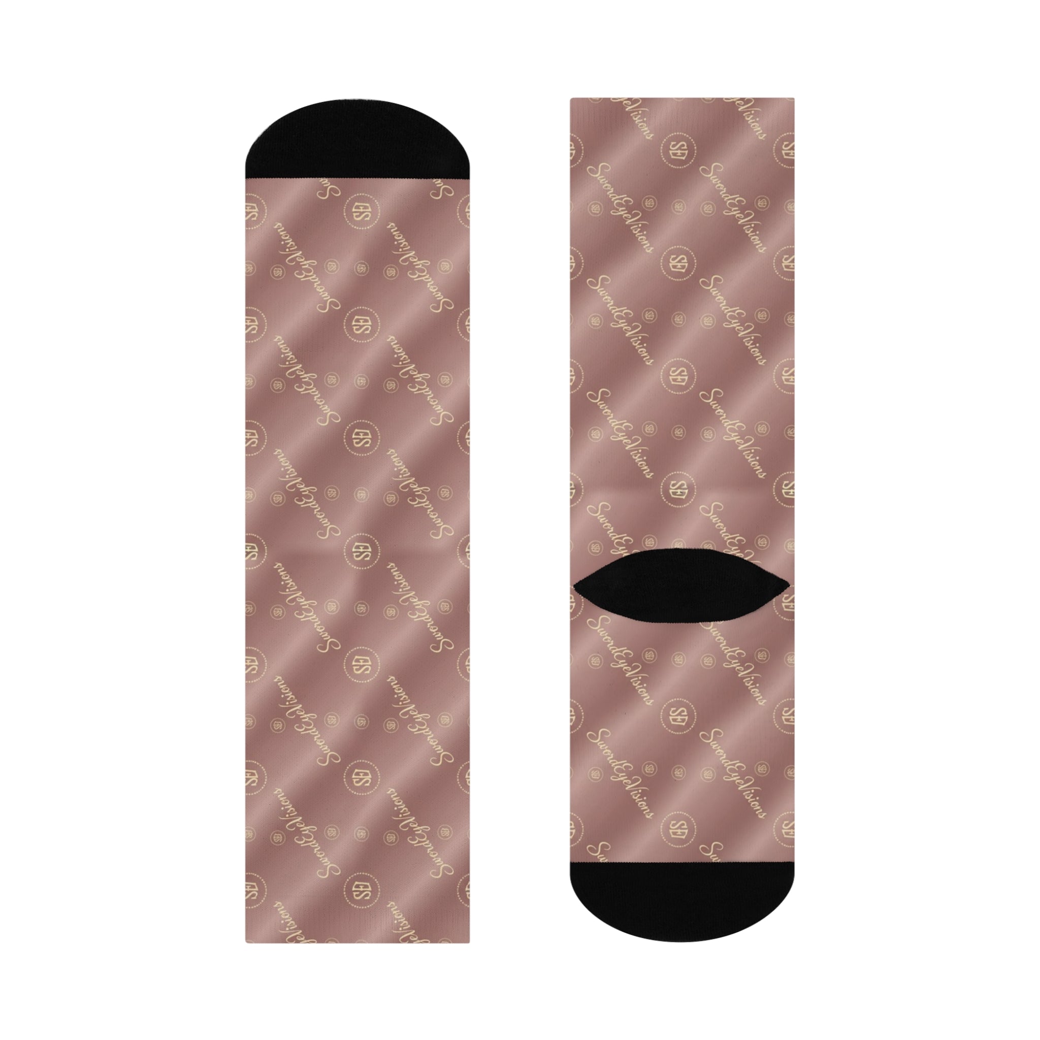 Atelier Rose Blush Socks — SEV Dot Monogram — alternate view 4 of 4