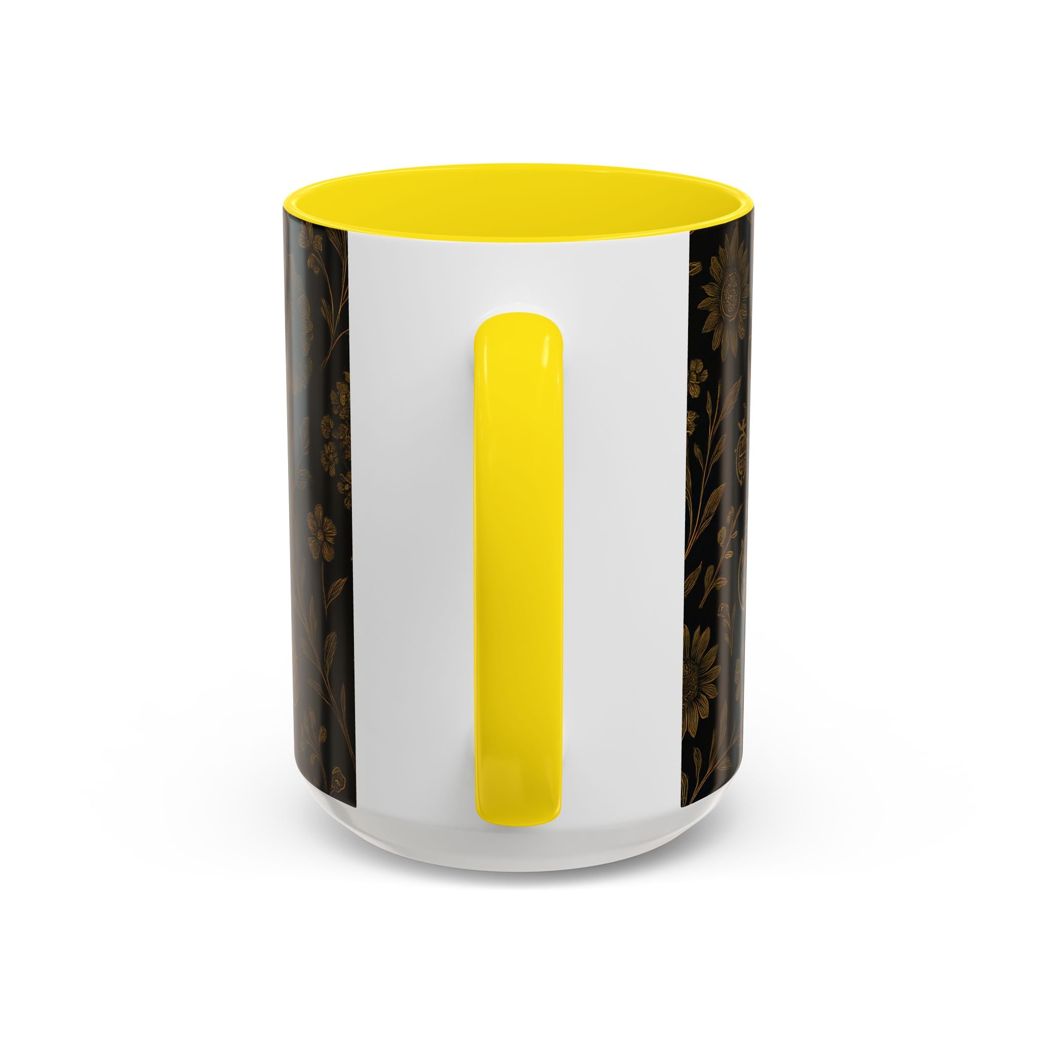 SEV ACCENT COFFEE MUG — NOIR GRAPHITE DEEP ANTIQUE GOLD FLORAL — alternate view 58 of 68