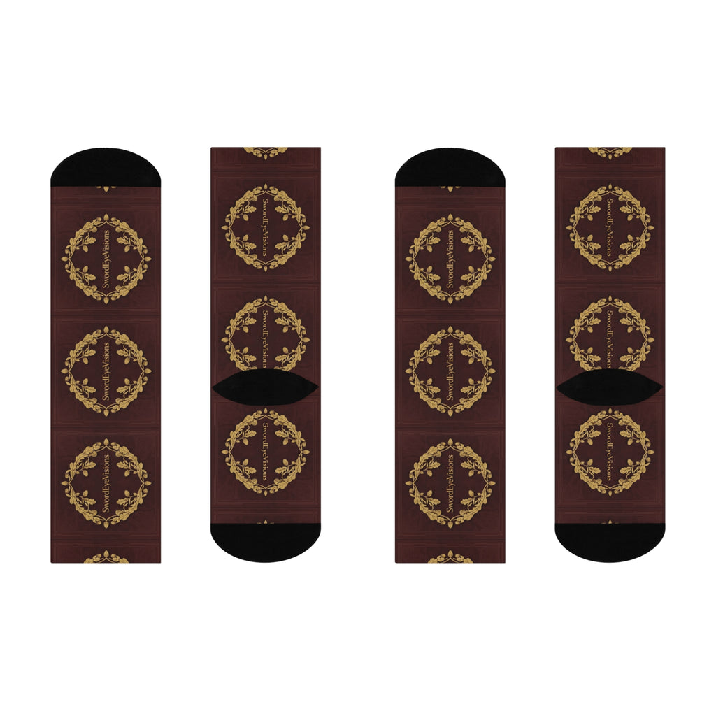 Imperial Burgundy Gold Socks — SEV Shadow Layer V1 — alternate view 3 of 4