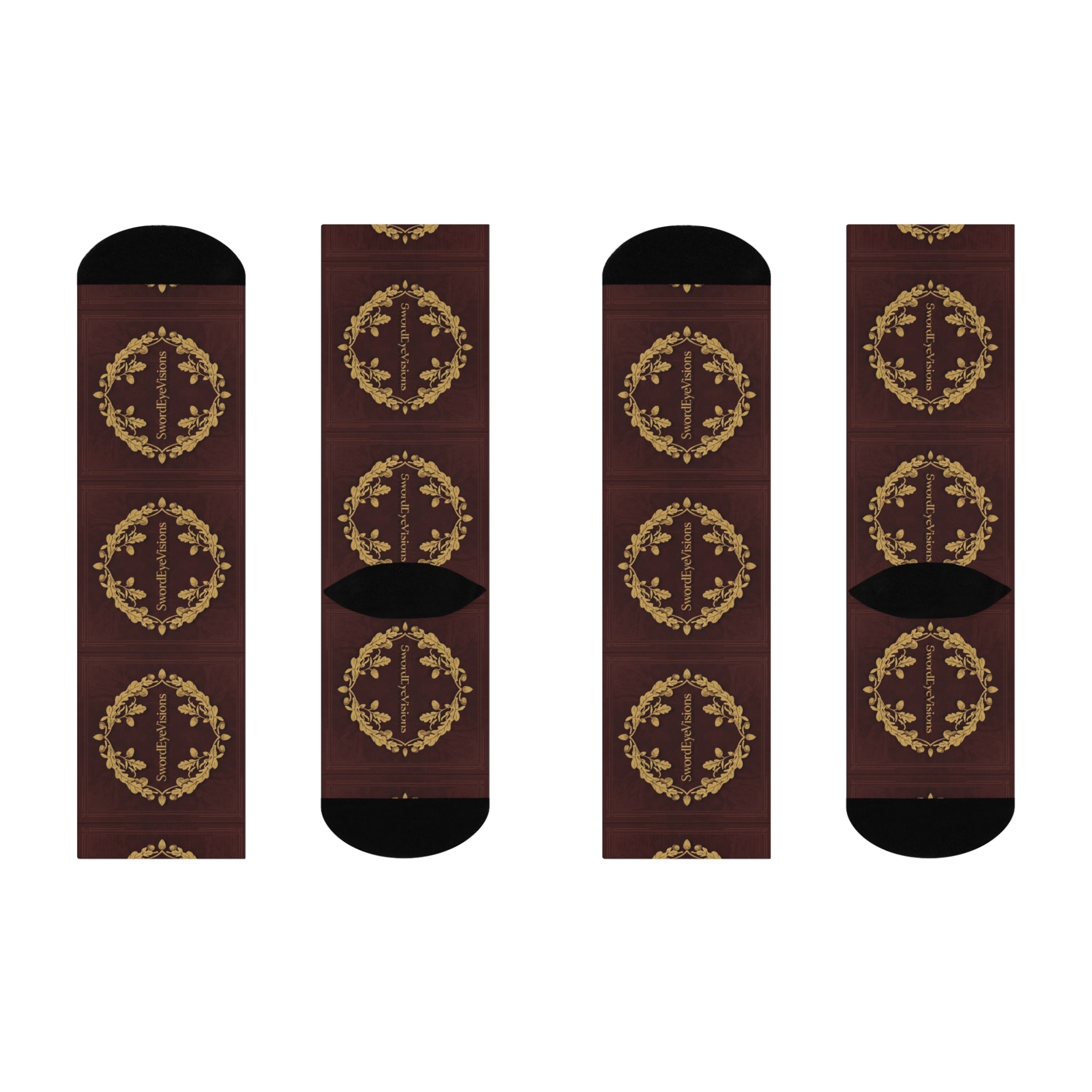 Imperial Burgundy Gold Socks — SEV Shadow Layer V1 — alternate view 3 of 4