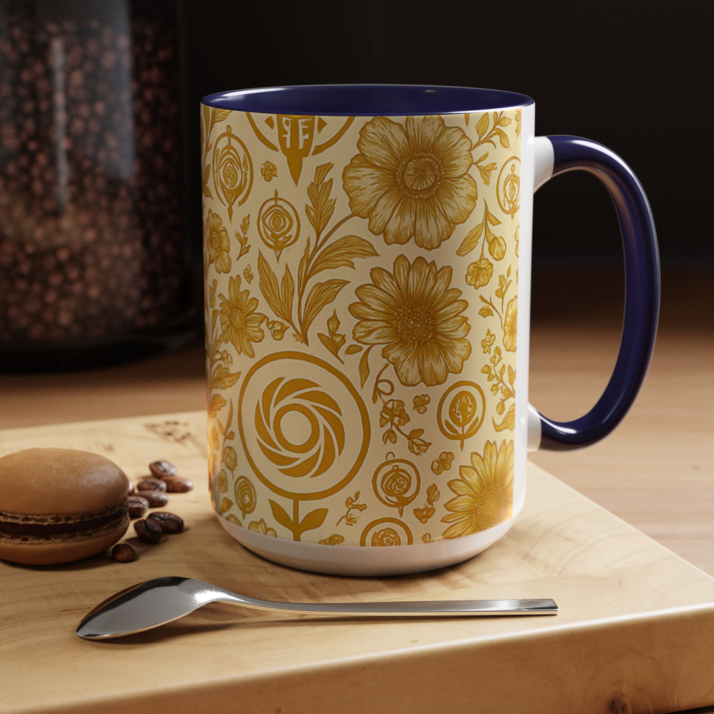 SEV ACCENT COFFEE MUG — GOLDCREAM FLORAL — alternate view 35 of 68