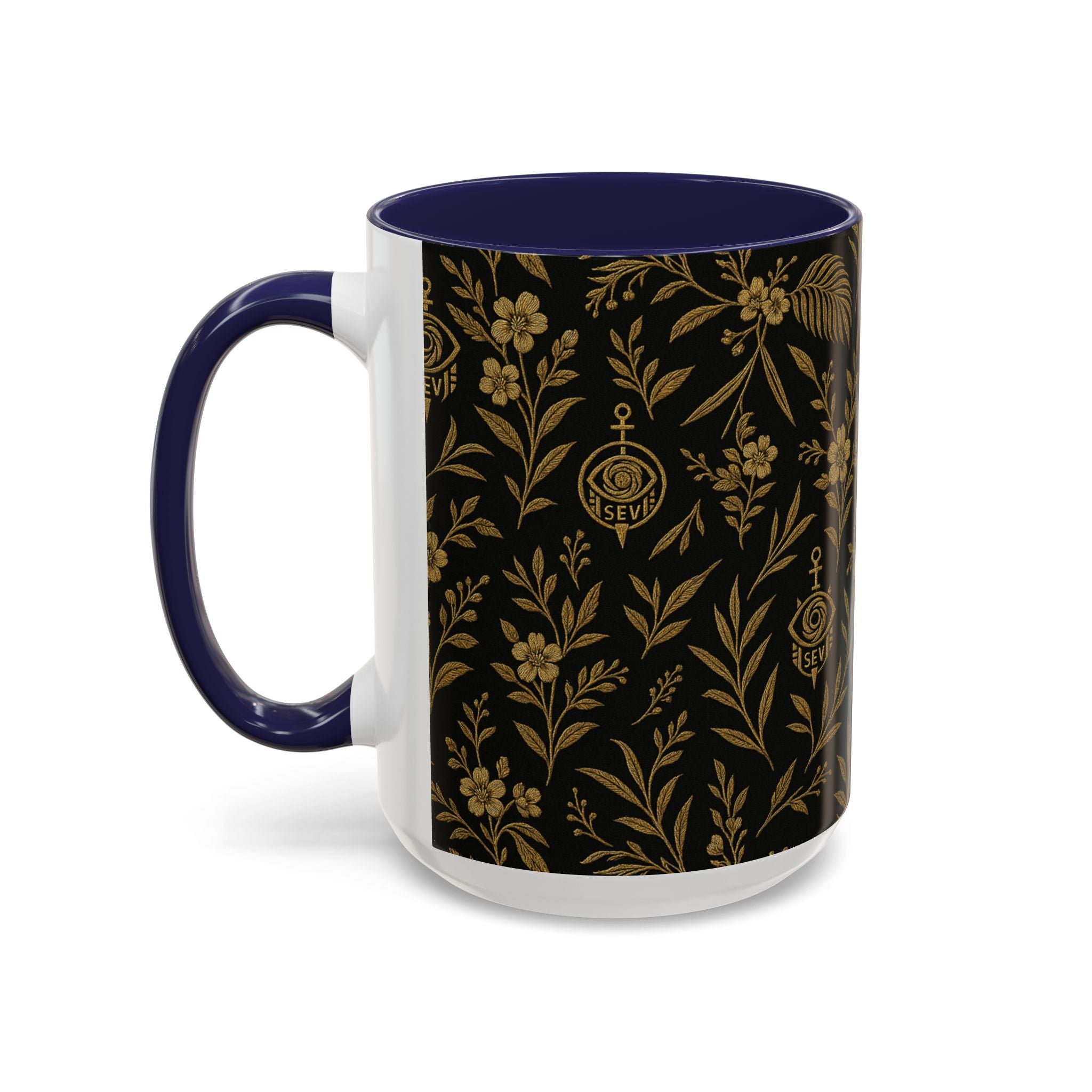 SEV ACCENT COFFEE MUG — TRUE NOIR RICH GOLD BOTANICAL — alternate view 33 of 68