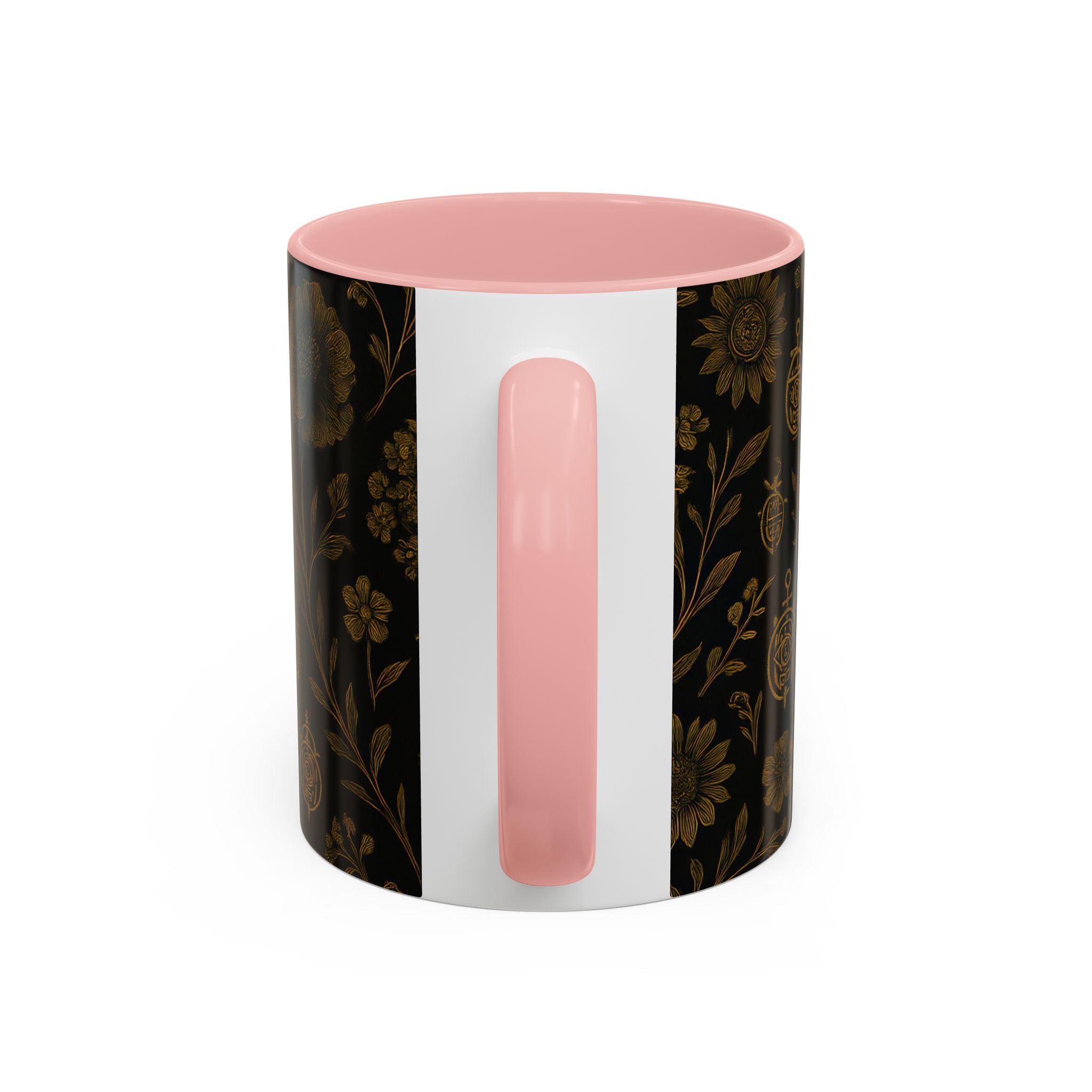 SEV ACCENT COFFEE MUG — NOIR GRAPHITE DEEP ANTIQUE GOLD FLORAL — alternate view 25 of 68