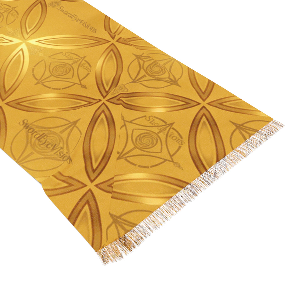 Radiant Saffron Scarf — SEV Dual Scale Monogram — alternate view 3 of 5